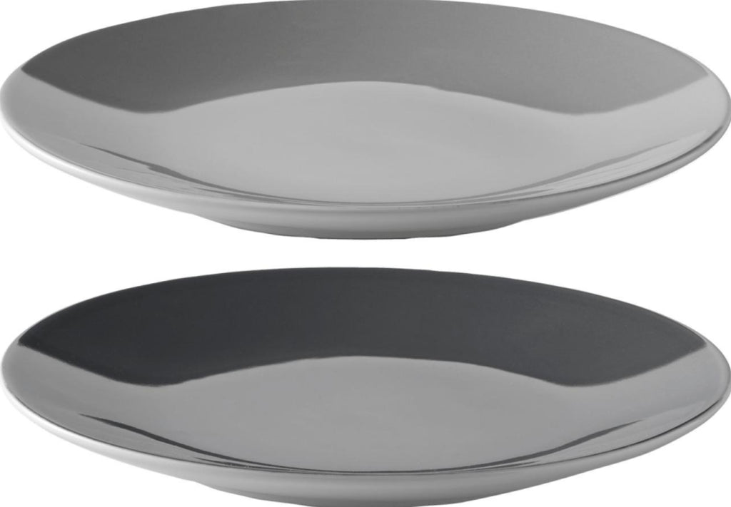 Stelton Emma Plate Set Of 2 ø 22,5 Cm, Grey