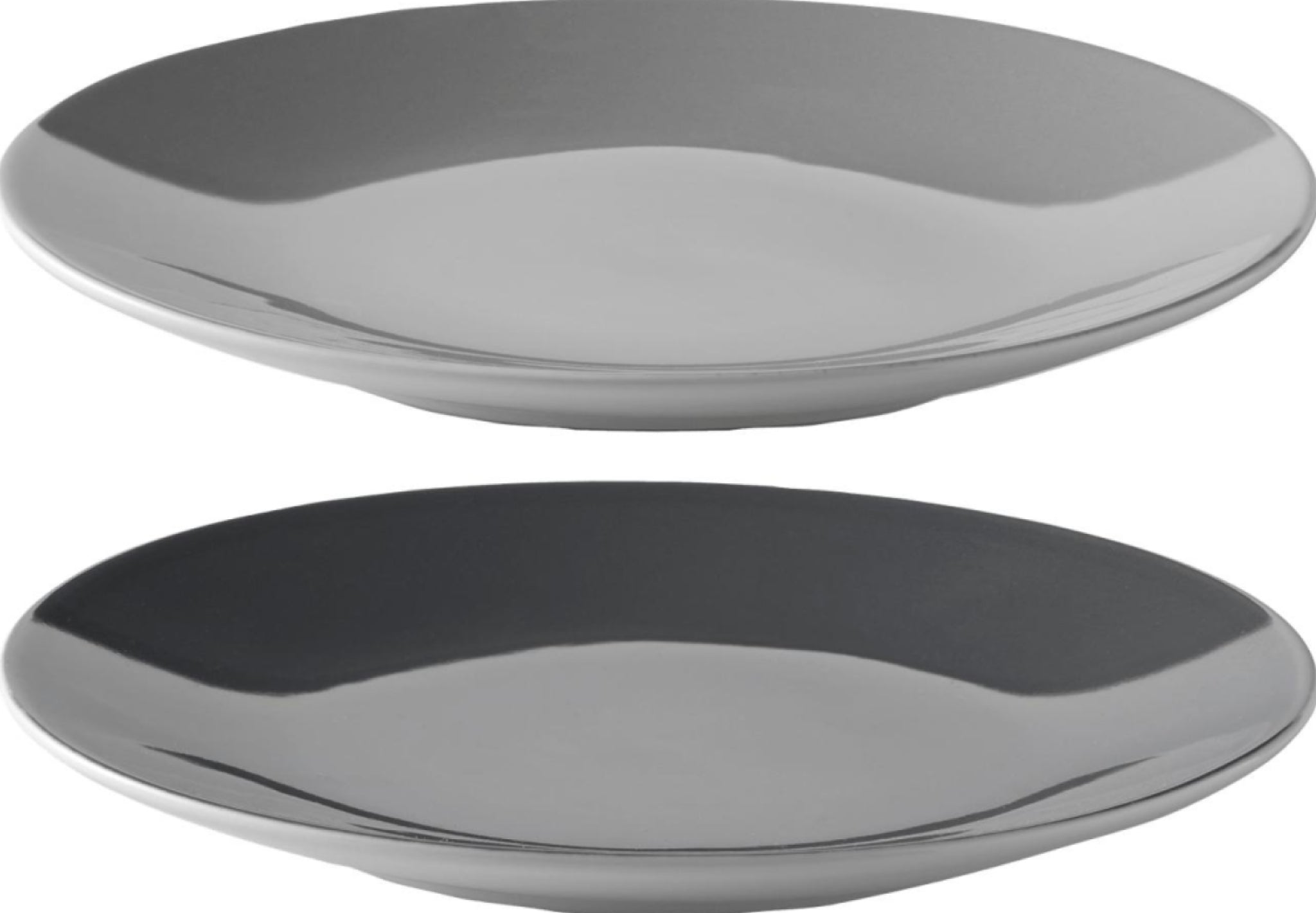 Stelton Emma Plate Set Of 2 ø 22,5 Cm, Grey