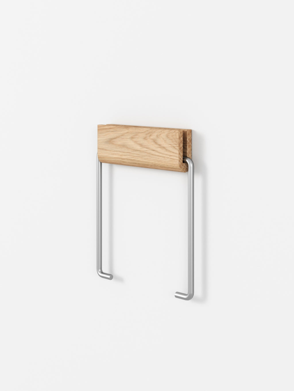 Stylish Moebe Toilet Paper Holder in Oak & Steel - Durable & Elegant Design
