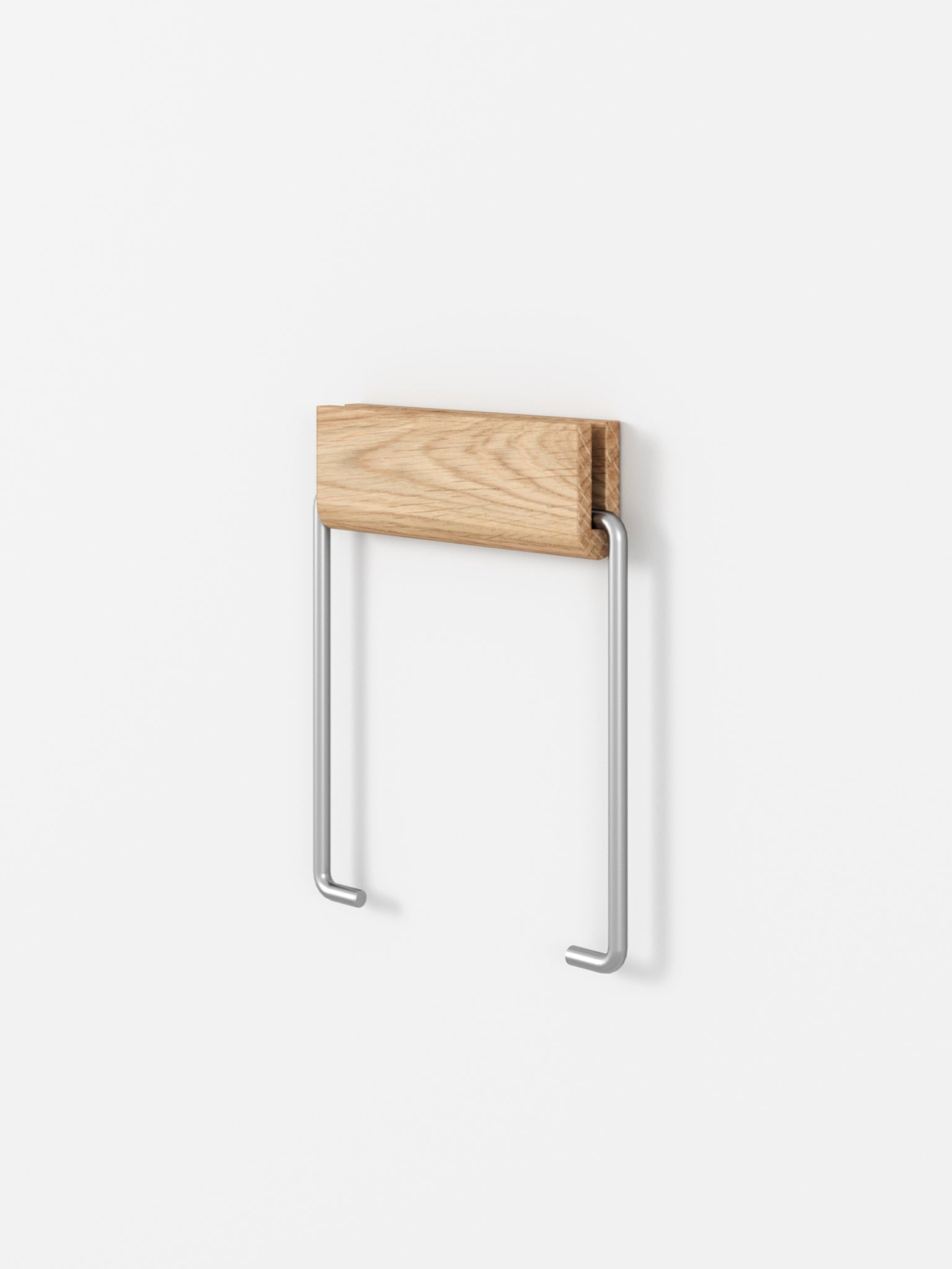 Stylish Moebe Toilet Paper Holder in Oak & Steel - Durable & Elegant Design