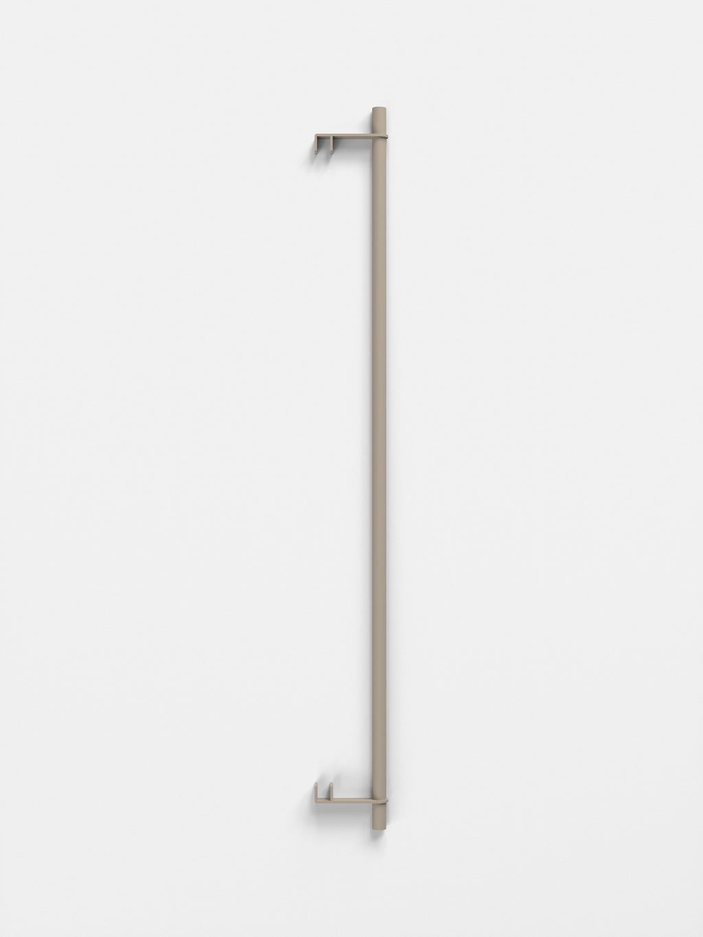 Moebe Warm Grey Wall Shelving System with 85 cm Clothes Bar