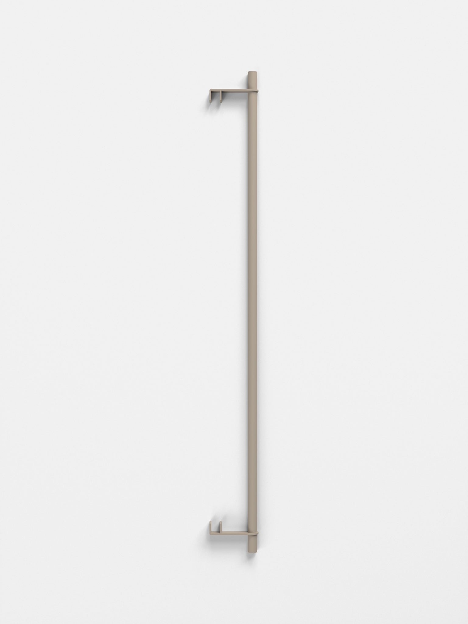 Moebe Warm Grey Wall Shelving System with 85 cm Clothes Bar