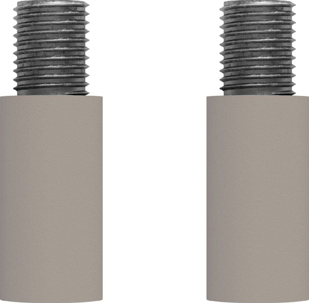 Moebe Warm Grey Wall Shelving End Bolt - Steel, 5x7x3 cm, 0.18 kg