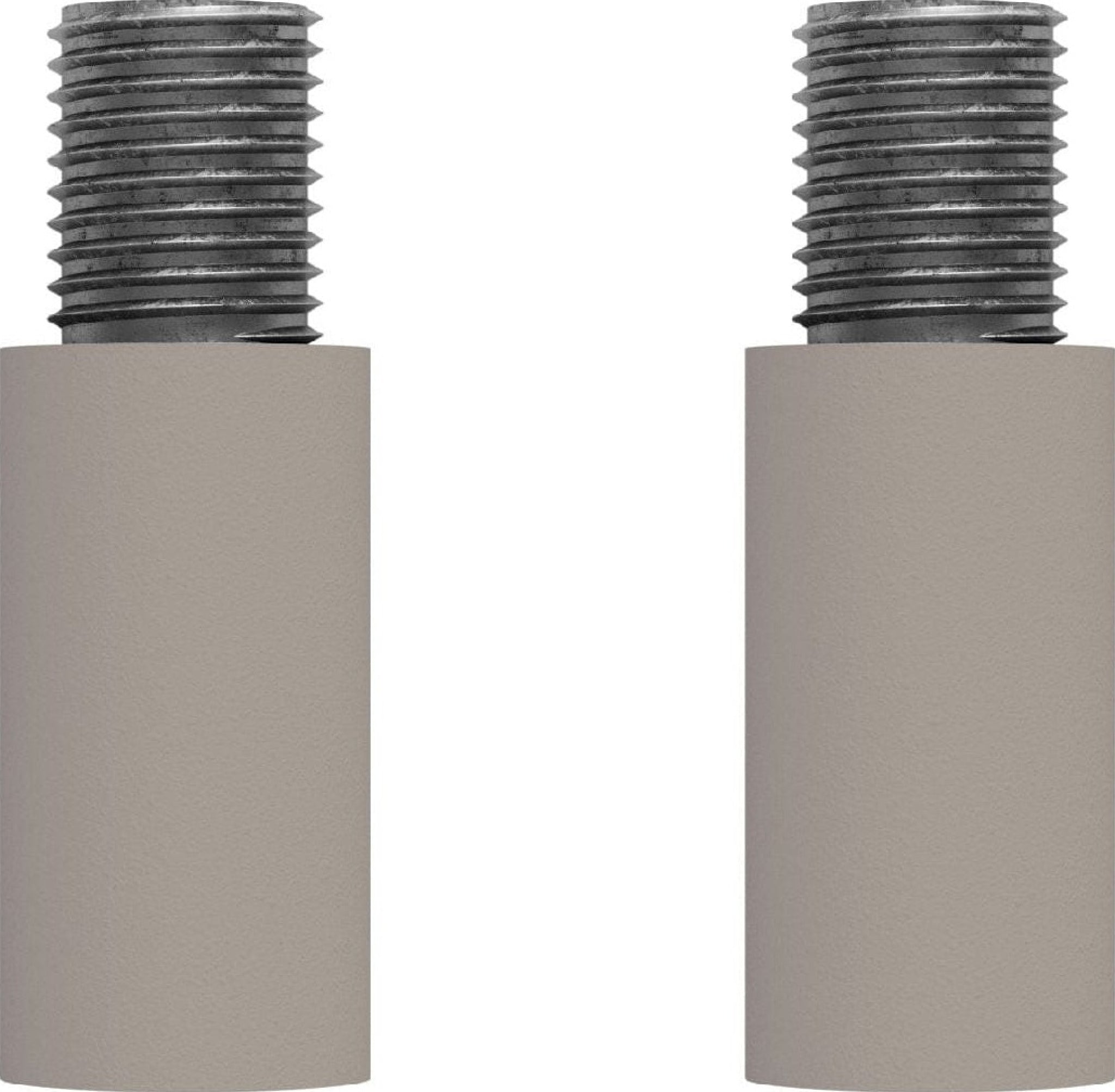 Moebe Warm Grey Wall Shelving End Bolt - Steel, 5x7x3 cm, 0.18 kg