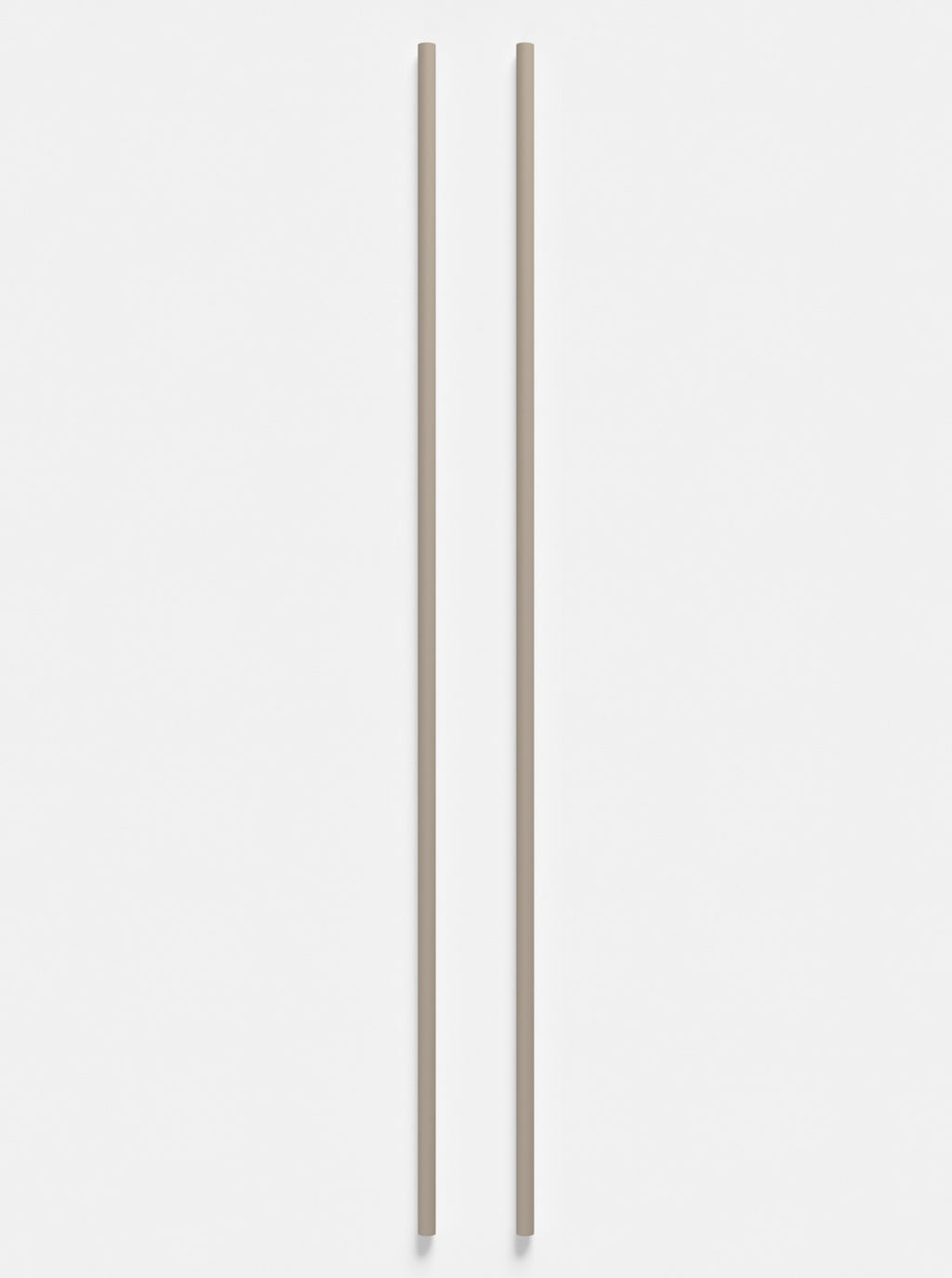 Moebe Shelving System: Warm Grey Wall Shelving Legs, 115 cm, Set of 2