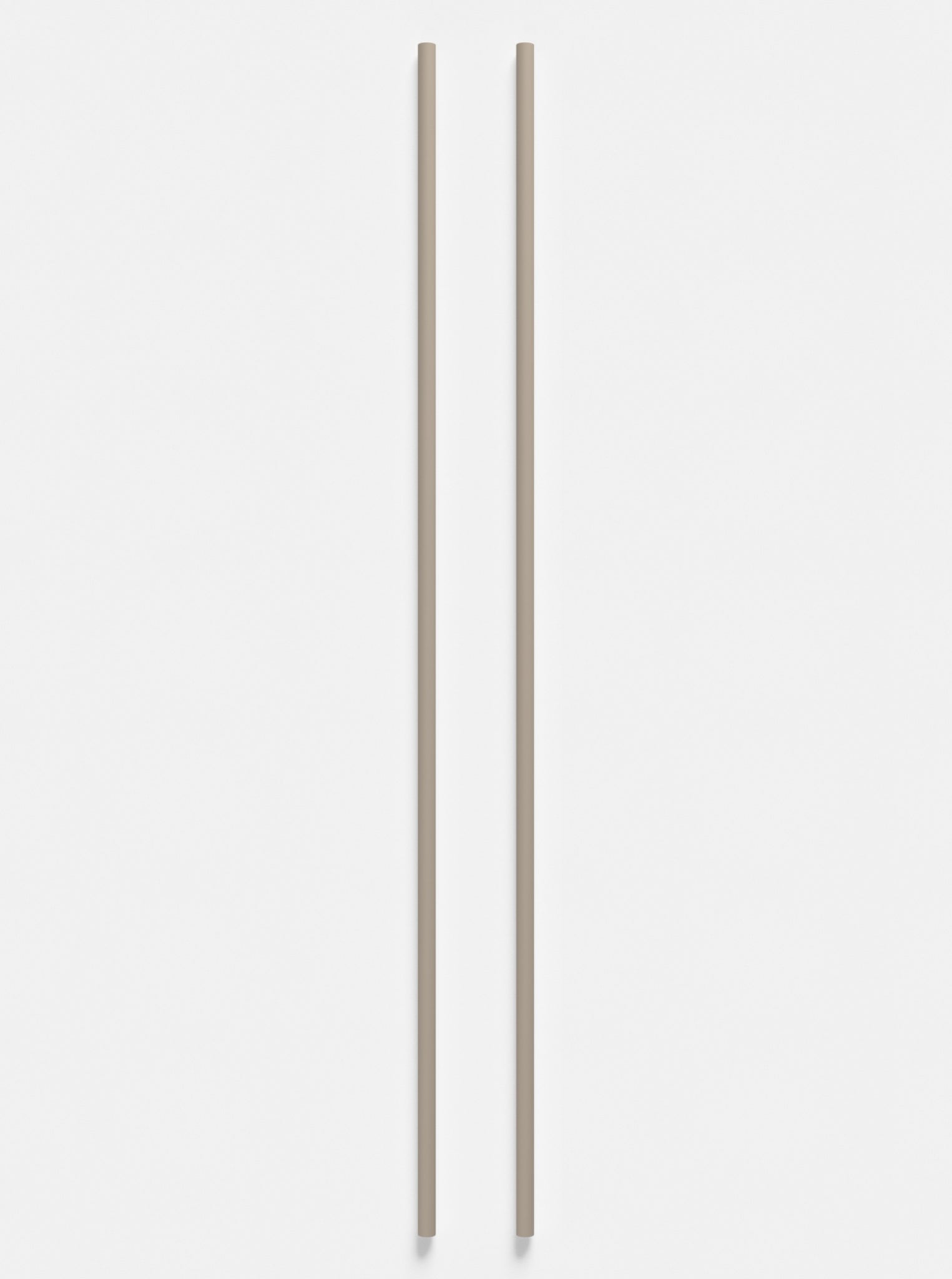 Moebe Shelving System: Warm Grey Wall Shelving Legs, 115 cm, Set of 2