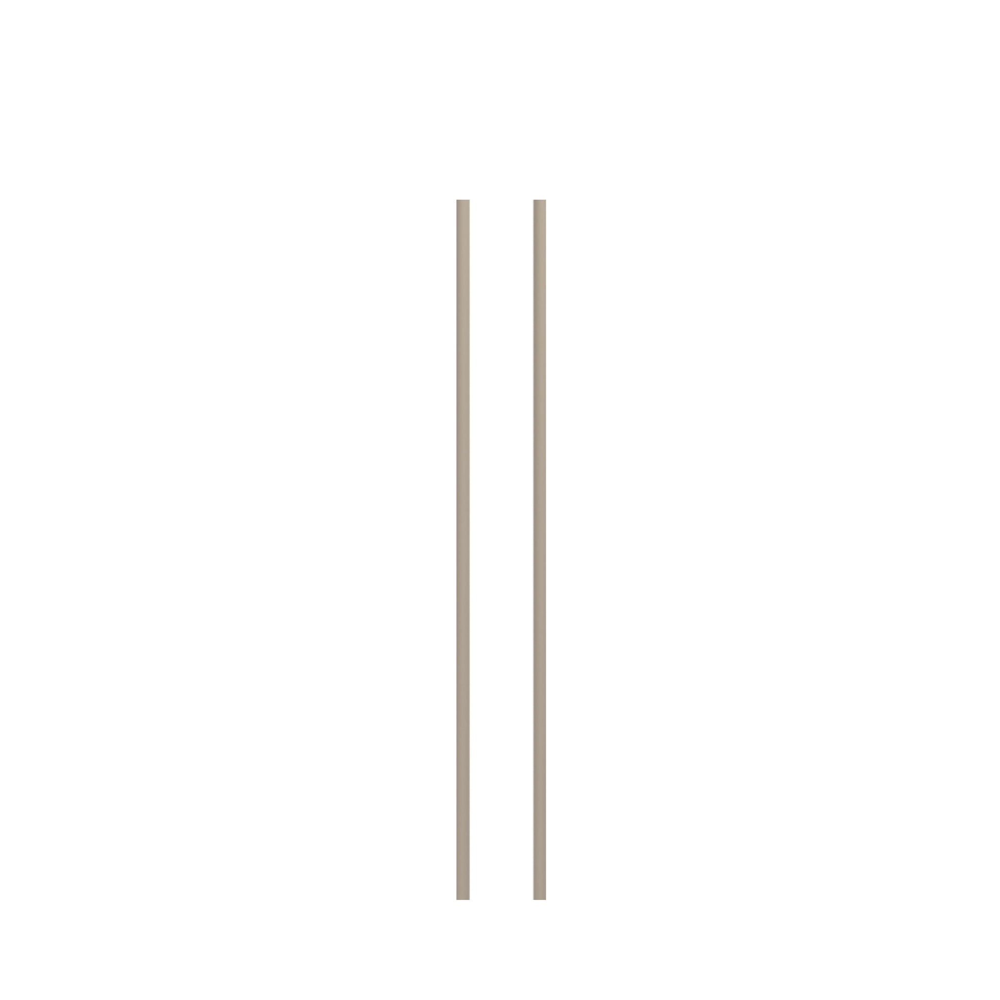 Moebe Shelving System: Warm Grey Wall Shelving Legs, 85cm Steel Set