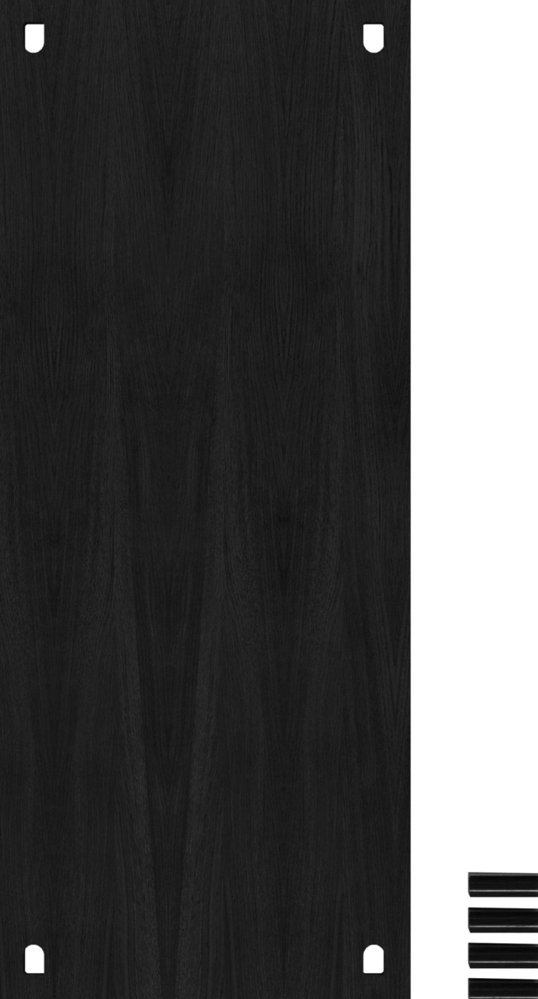 Moebe Black Wall Shelving System - 85x35 cm MDF & Oak Veneer Shelf