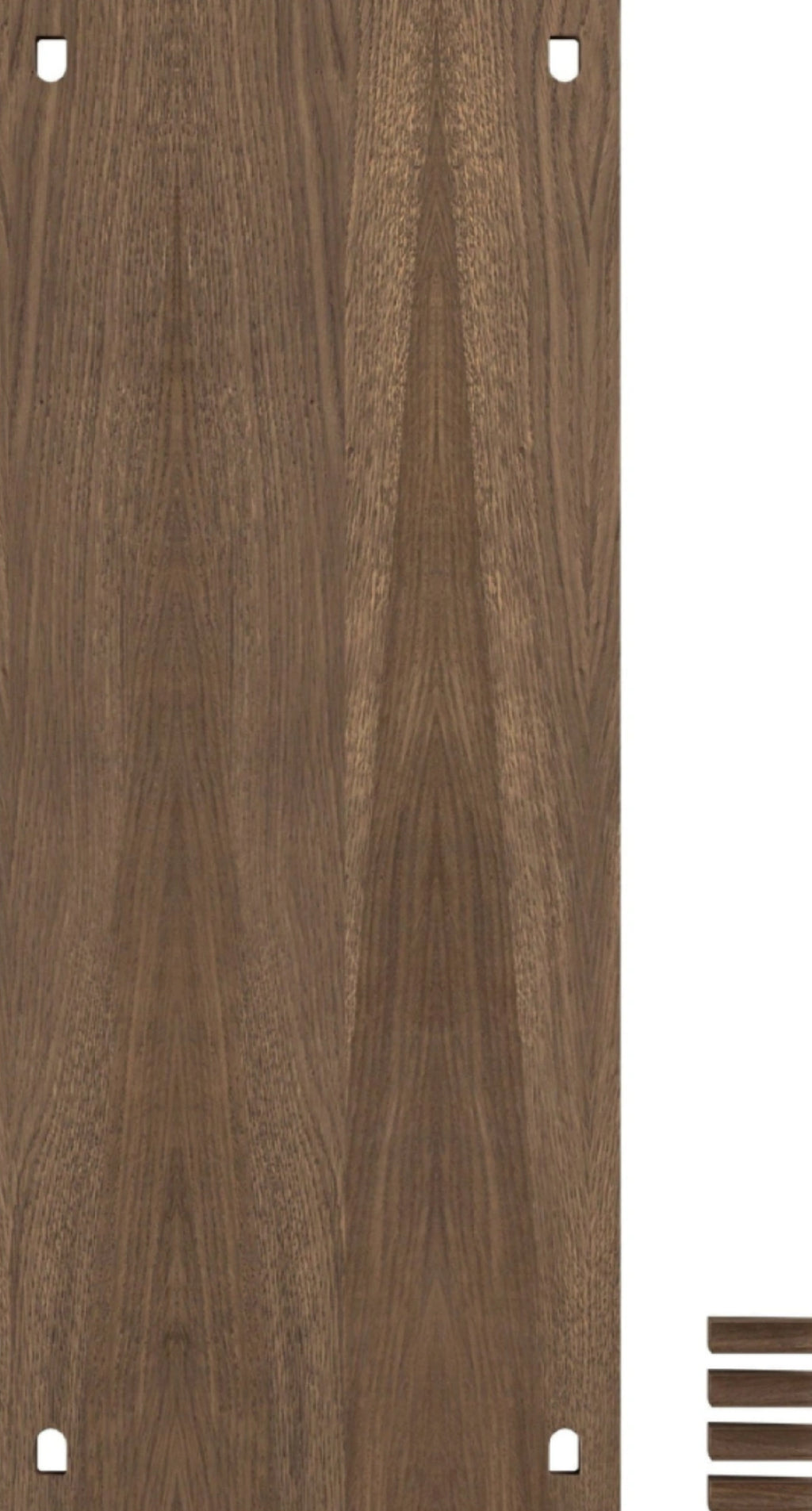 Moebe Smoked Oak Wall Shelving System - 85x35 cm MDF & Oak Veneer