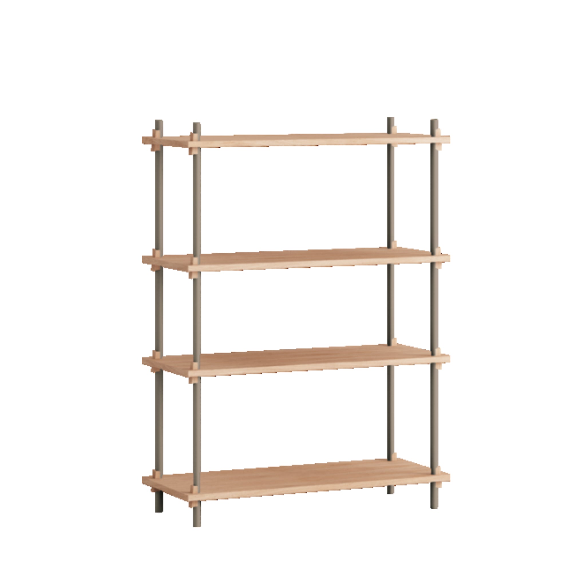 Customizable Moebe Shelving System in Oak & Warm Grey - Versatile Design