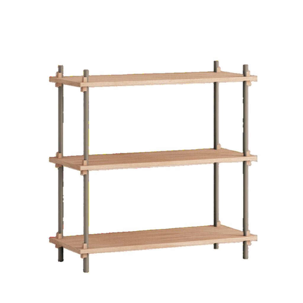 Customizable Moebe Shelving System in Oak & Warm Grey - Versatile Design