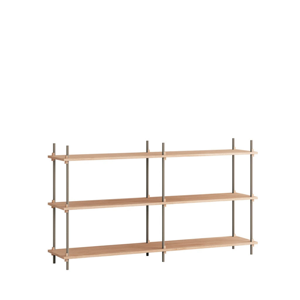 Customizable Moebe Shelving System in Oak/Warm Grey - Versatile Design