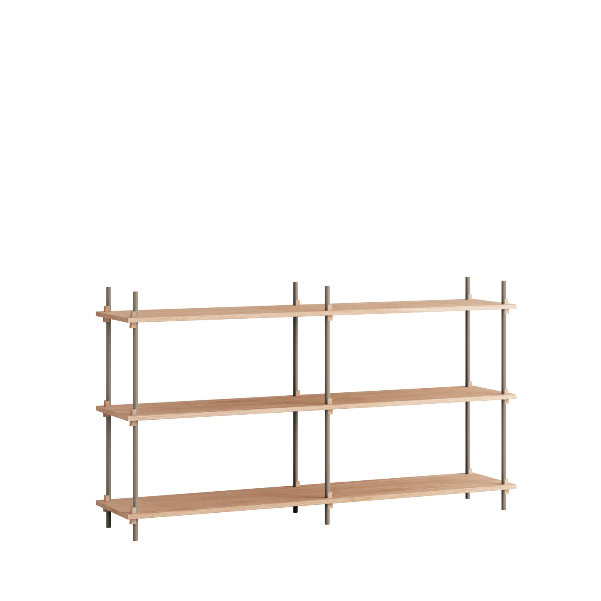 Customizable Moebe Shelving System in Oak/Warm Grey - Versatile Design