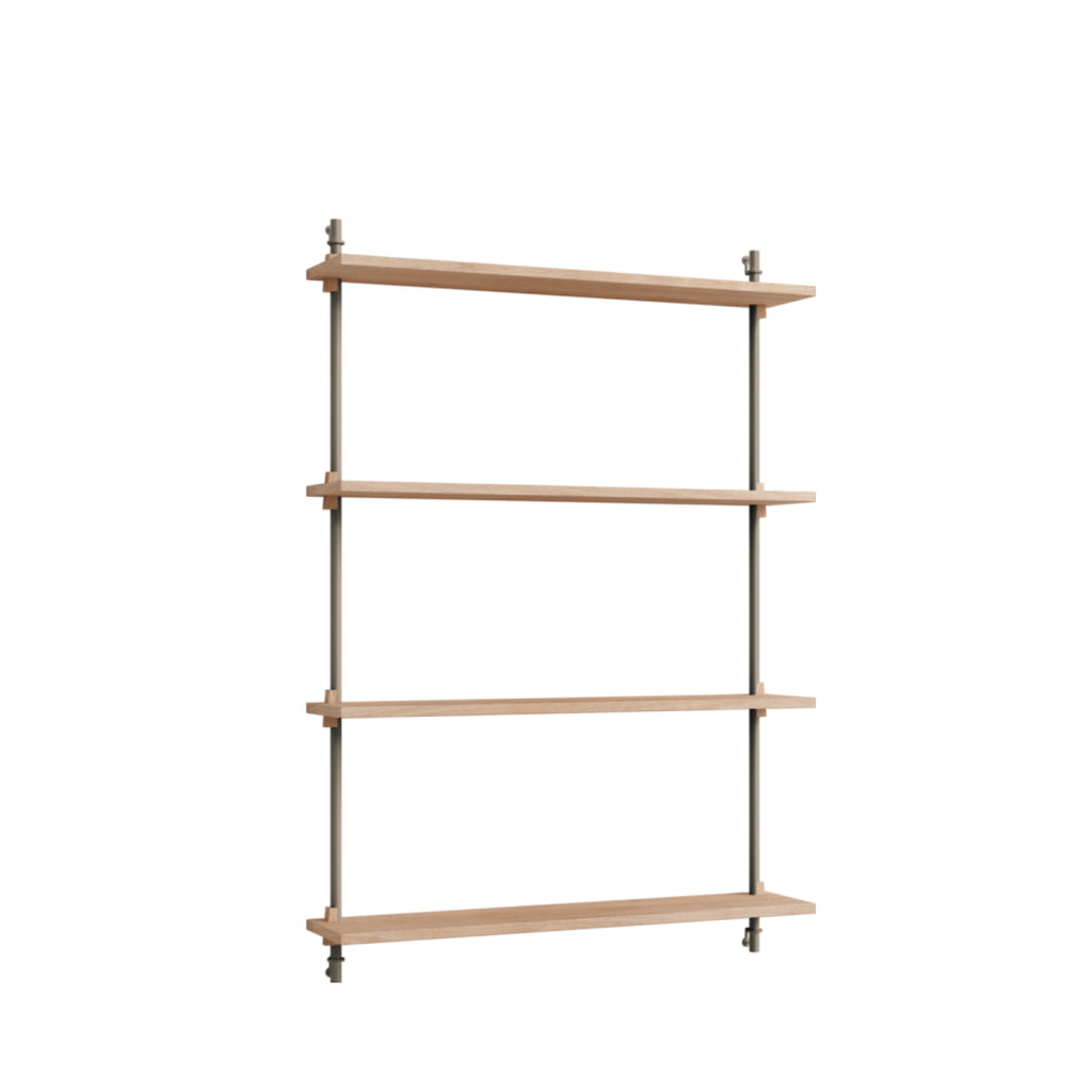 Versatile Moebe Wall Shelving in Oak/Warm Grey for Any Room Decor