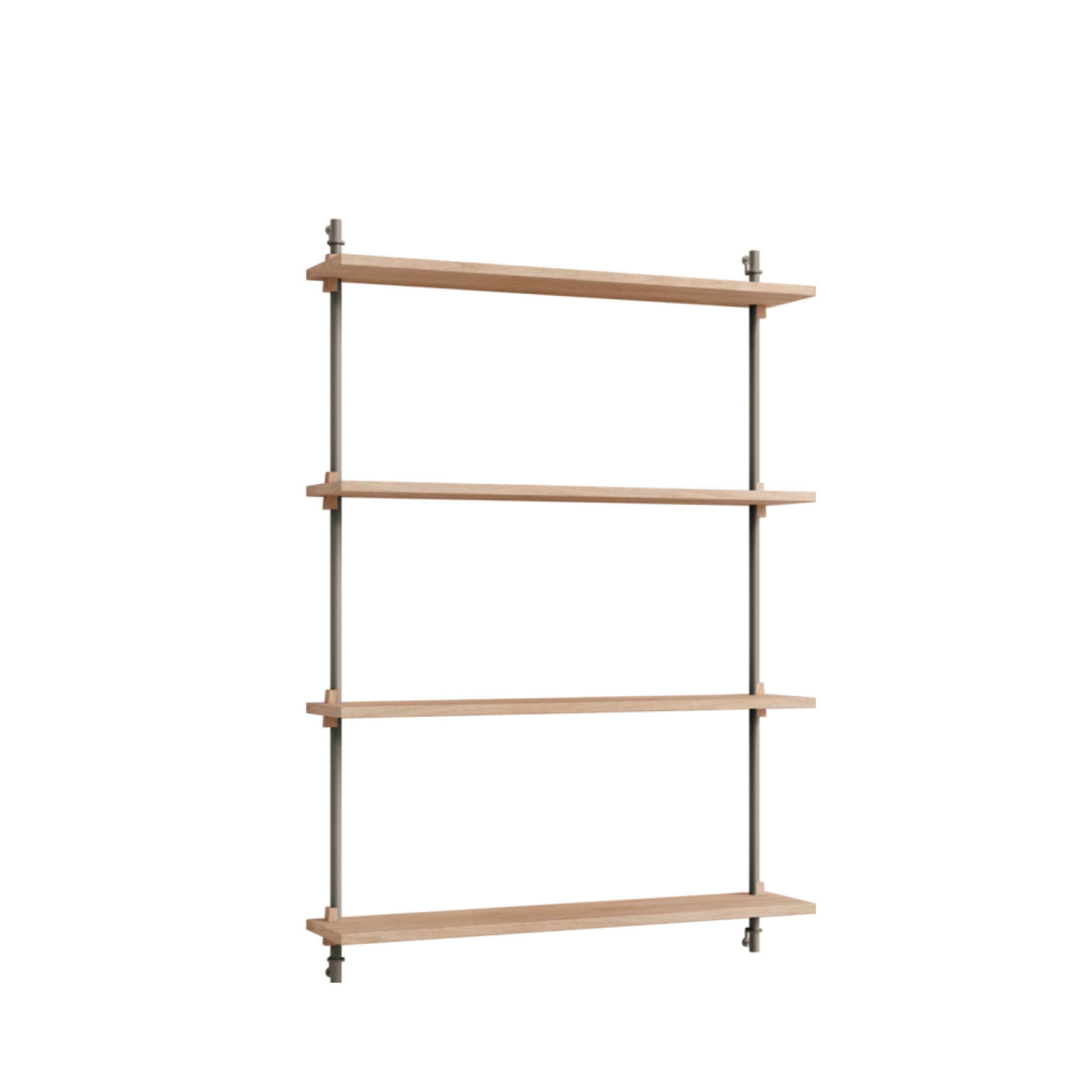 Versatile Moebe Wall Shelving in Oak/Warm Grey for Any Room Decor