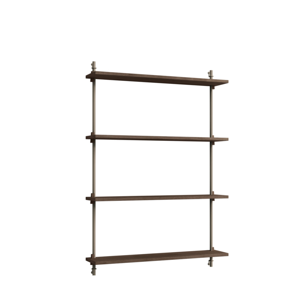 Moebe Wall Shelving WS.115.1: Smoked Oak & Warm Grey for Any Room