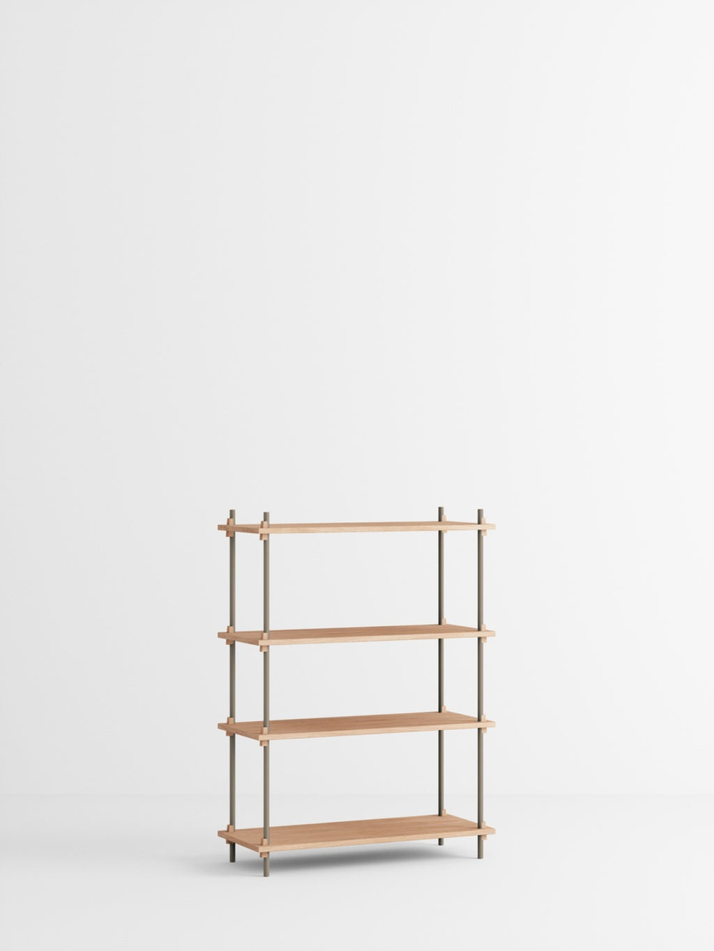 Customizable Moebe Shelving System in Oak & Warm Grey - Versatile Design
