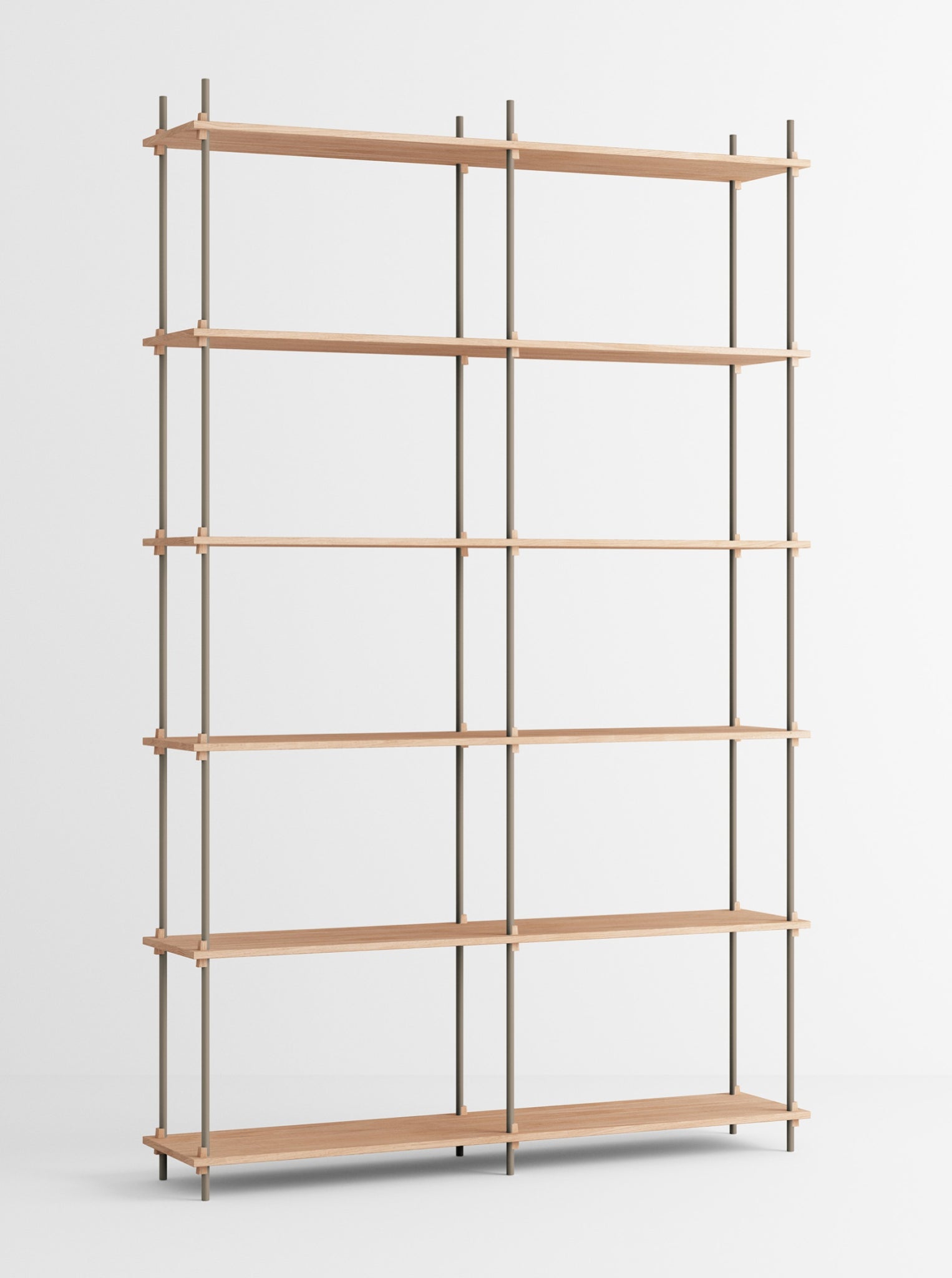 Customizable Moebe Shelving System in Oak/Warm Grey - Versatile Design