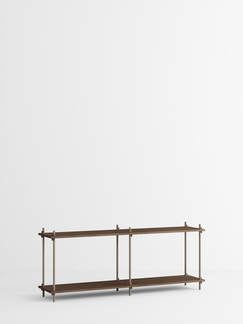 Customizable Moebe Shelving System in Smoked Oak & Warm Grey - 65cm High