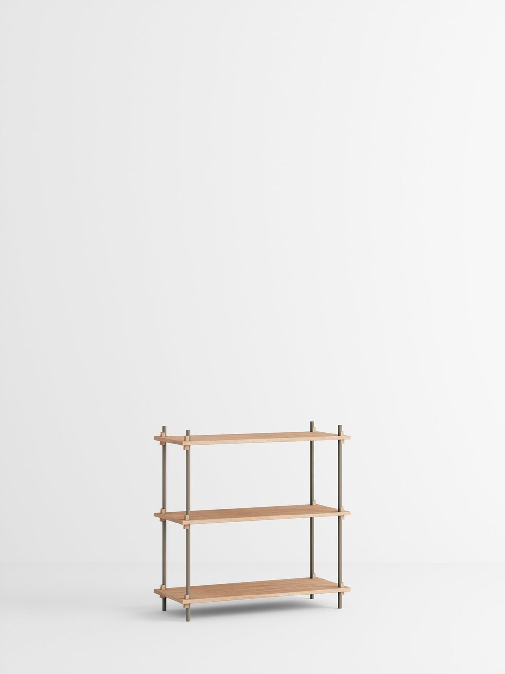 Customizable Moebe Shelving System in Oak & Warm Grey - Versatile Design