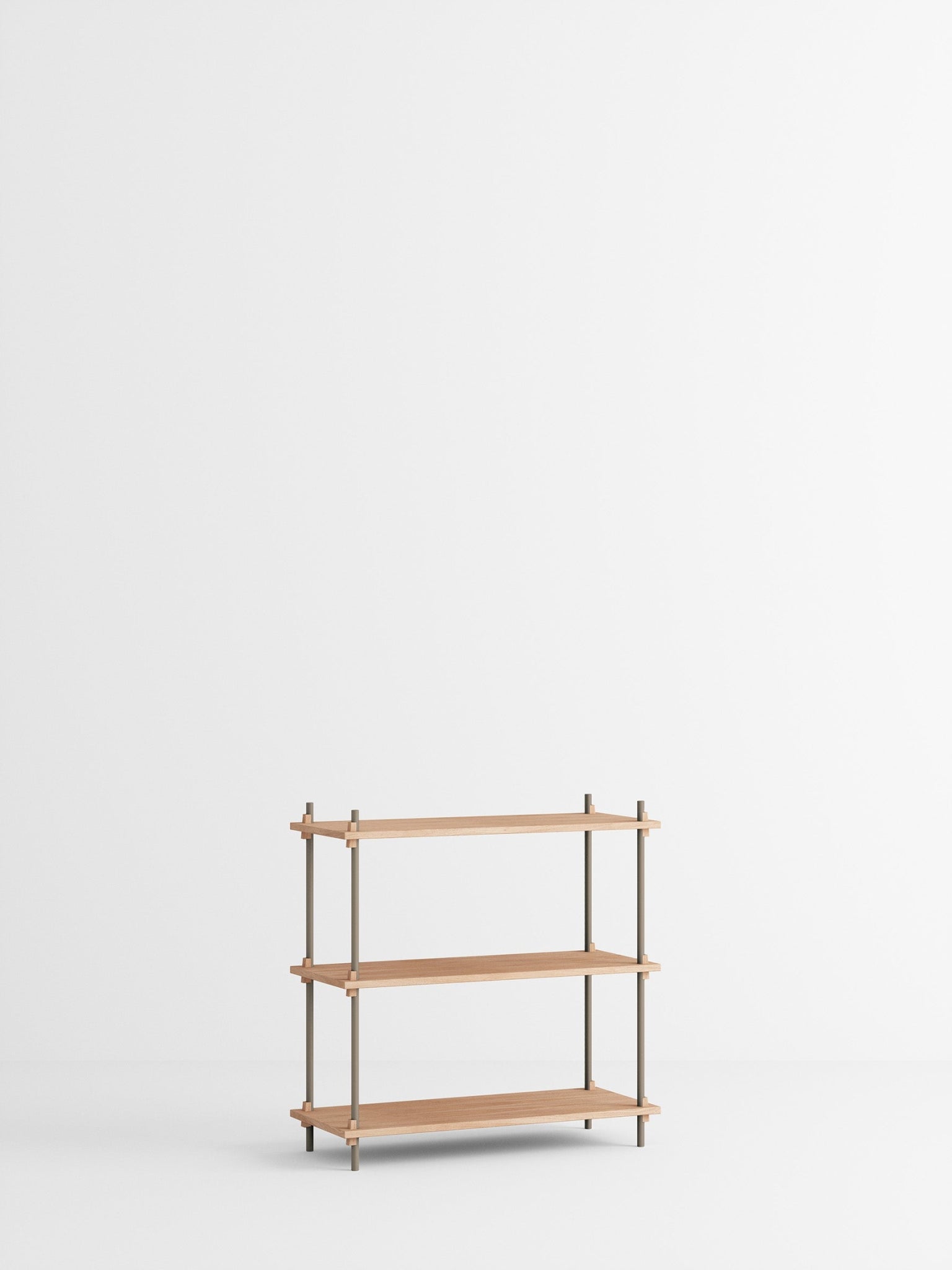 Customizable Moebe Shelving System in Oak & Warm Grey - Versatile Design