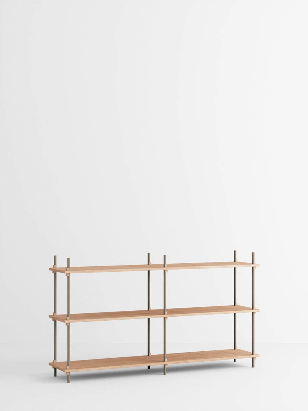 Customizable Moebe Shelving System in Oak/Warm Grey - Versatile Design