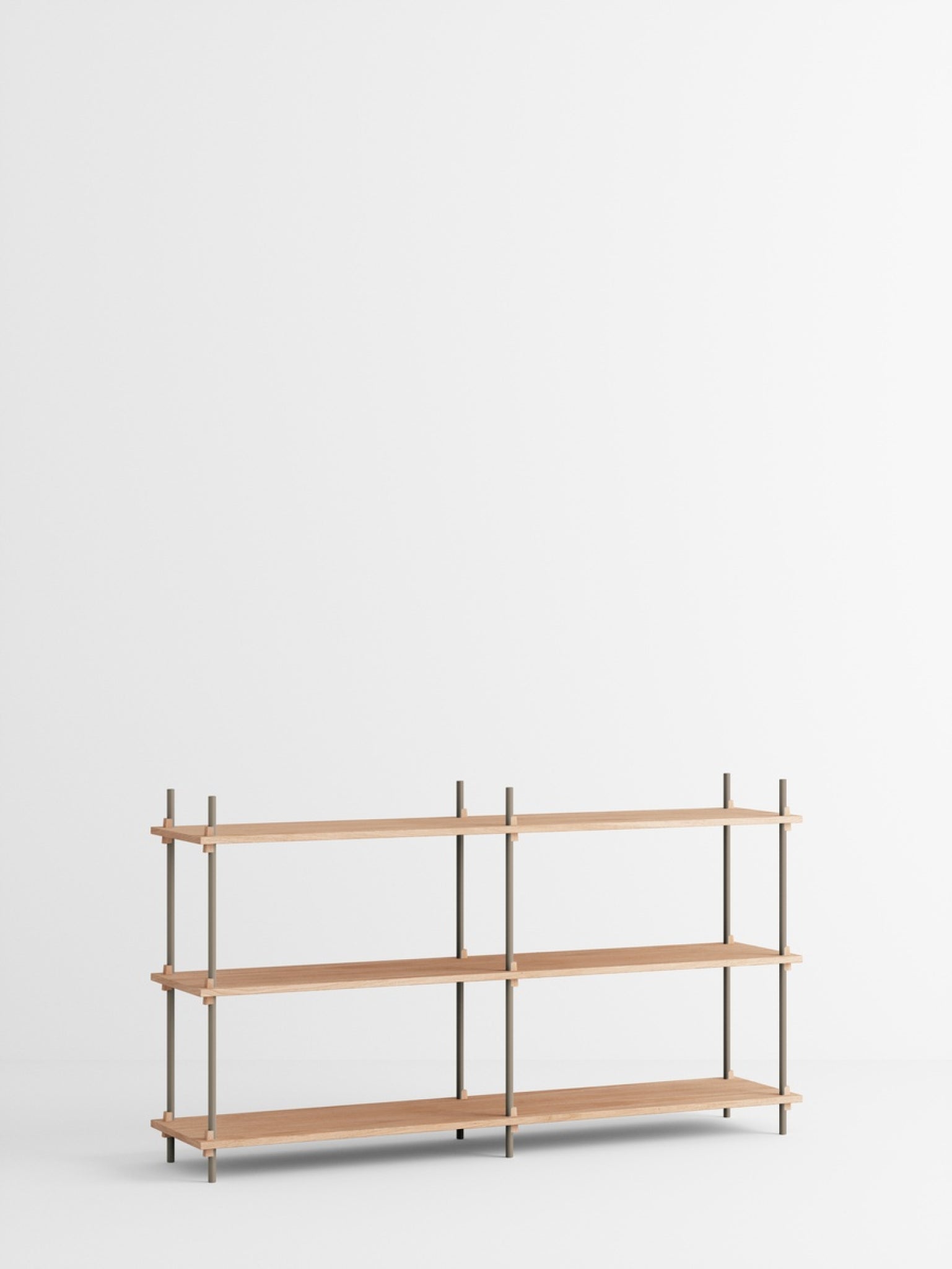 Customizable Moebe Shelving System in Oak/Warm Grey - Versatile Design