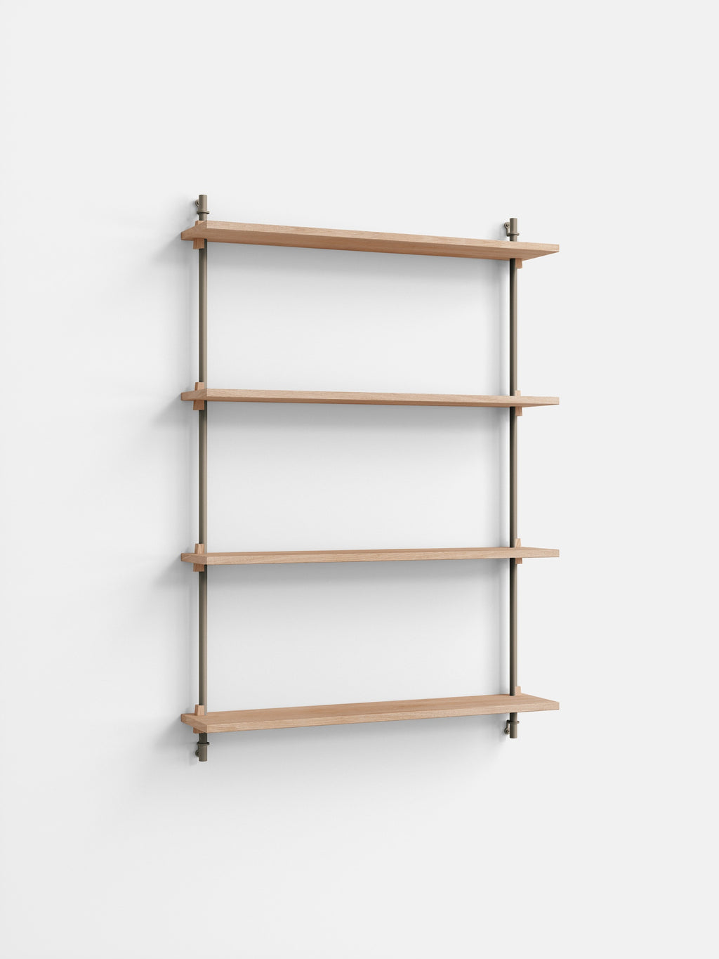 Versatile Moebe Wall Shelving in Oak/Warm Grey for Any Room Decor