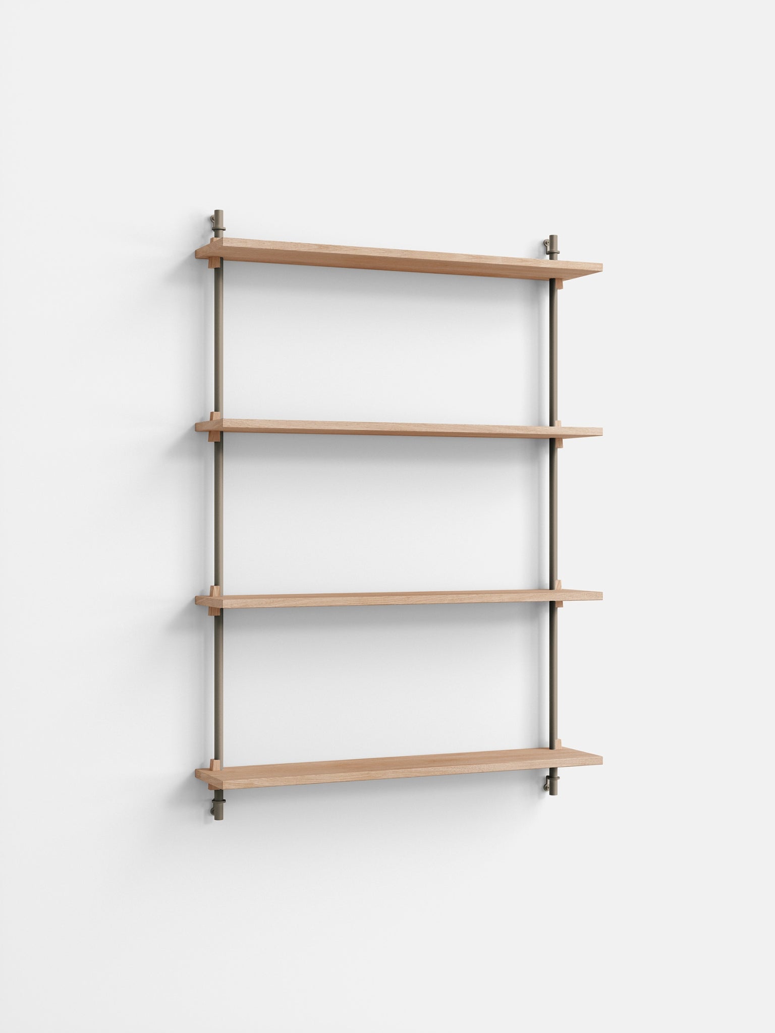 Versatile Moebe Wall Shelving in Oak/Warm Grey for Any Room Decor