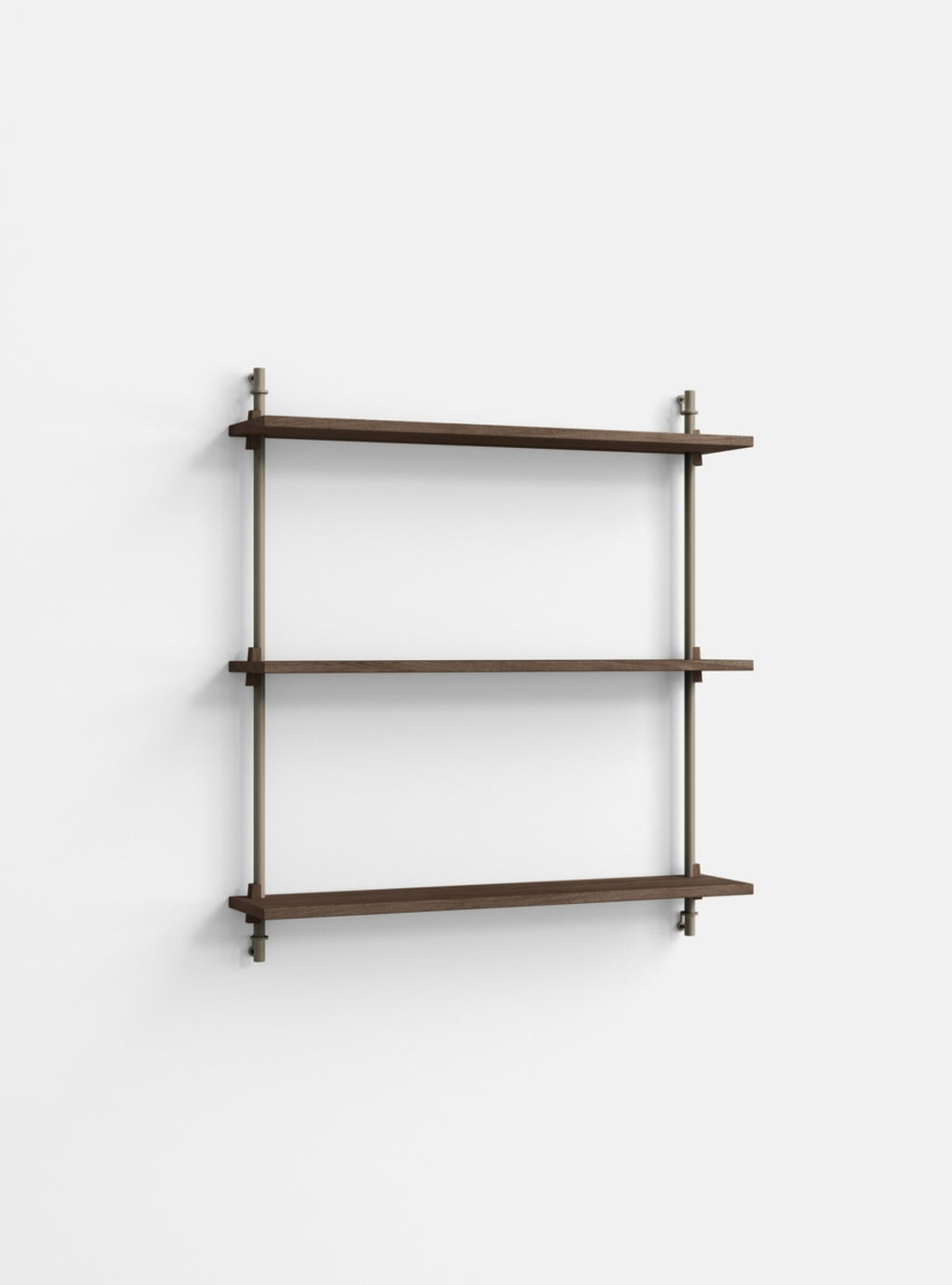 Moebe Wall Shelving WS.85.1: Smoked Oak & Warm Grey for Any Room