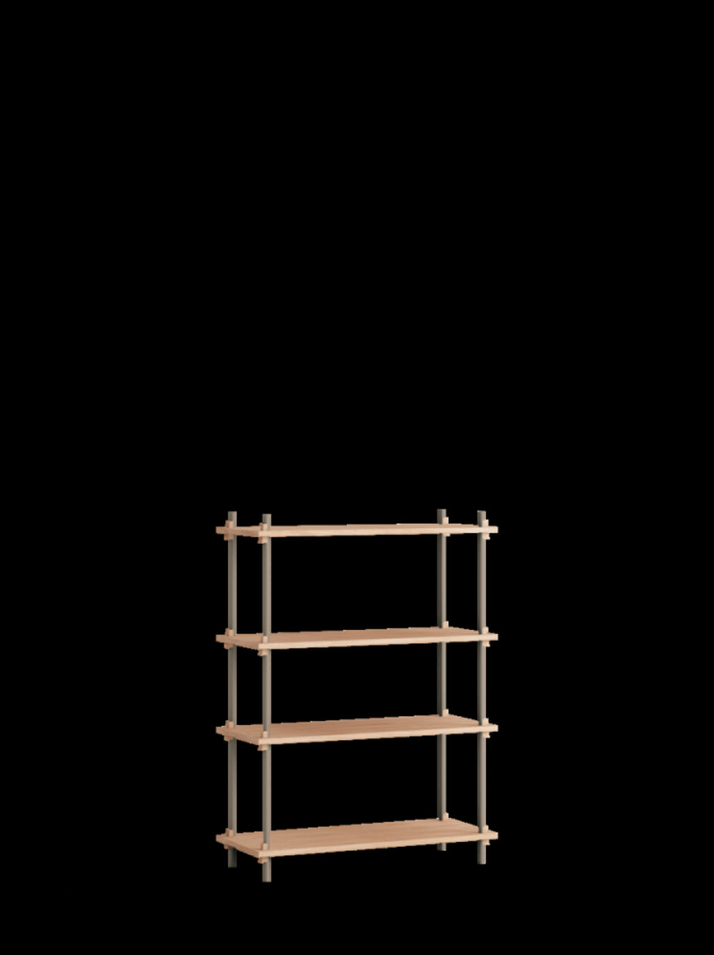 Customizable Moebe Shelving System in Oak & Warm Grey - Versatile Design