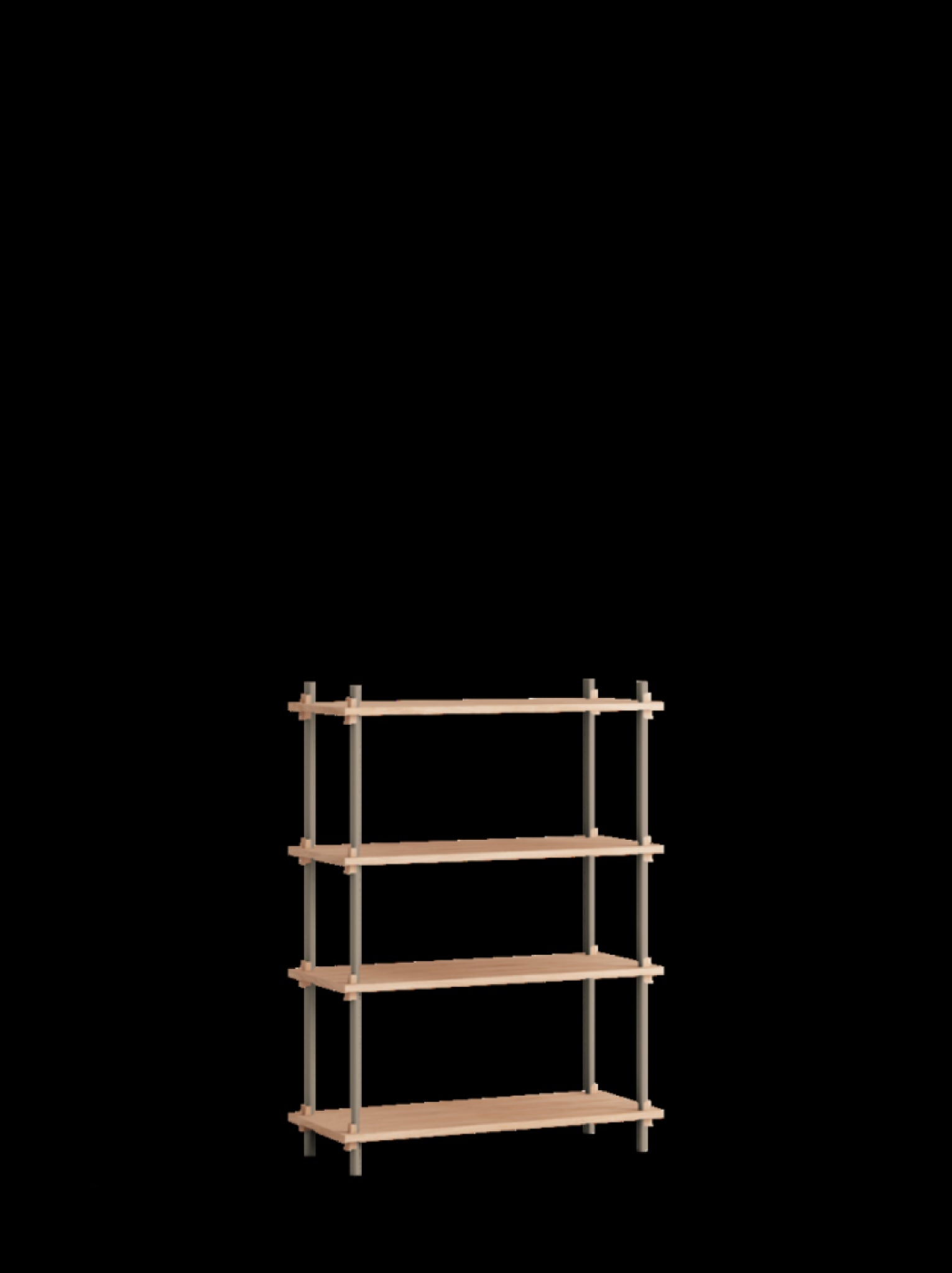 Customizable Moebe Shelving System in Oak & Warm Grey - Versatile Design