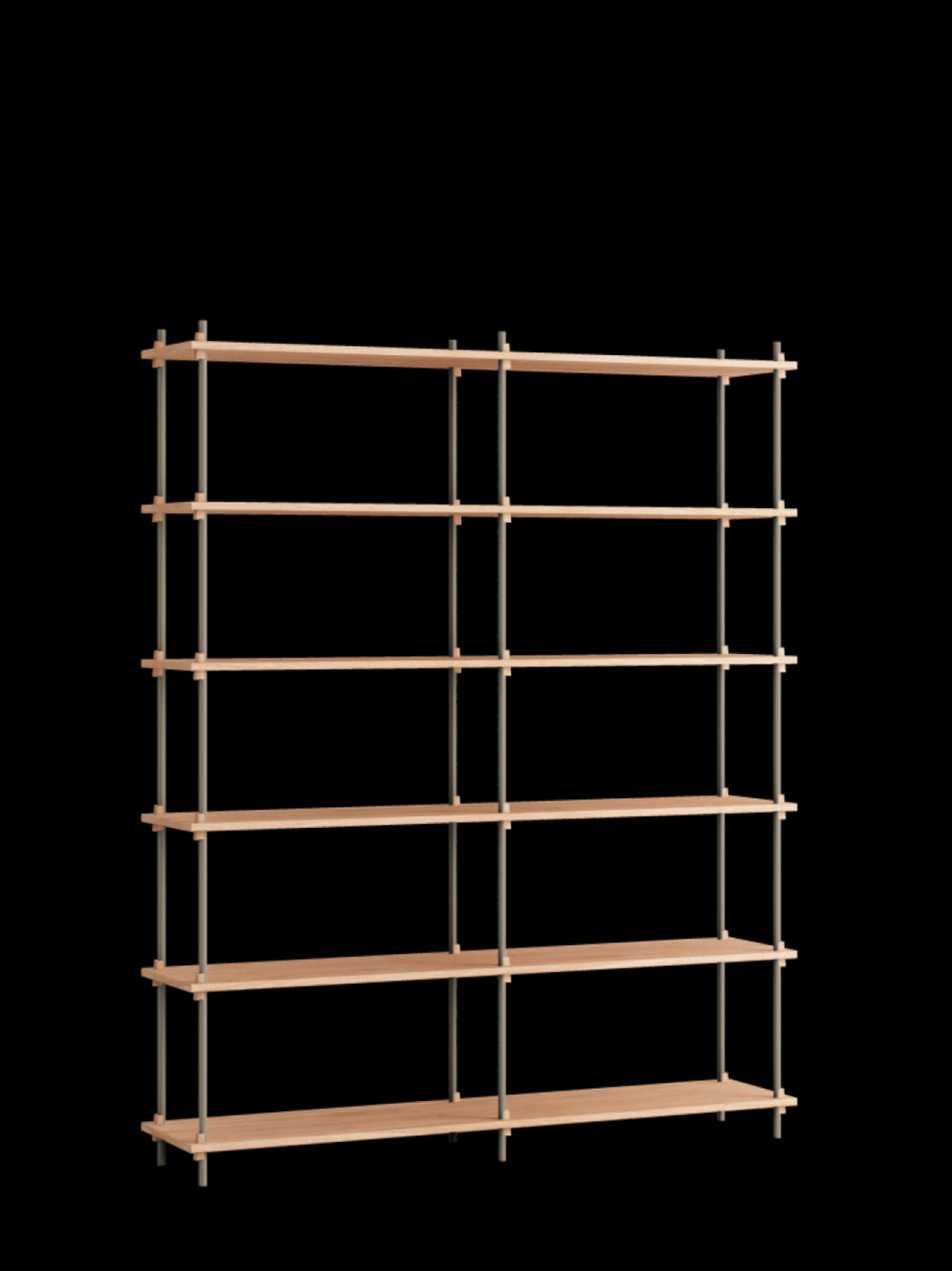Customizable Moebe Shelving System in Oak & Warm Grey - Versatile Design