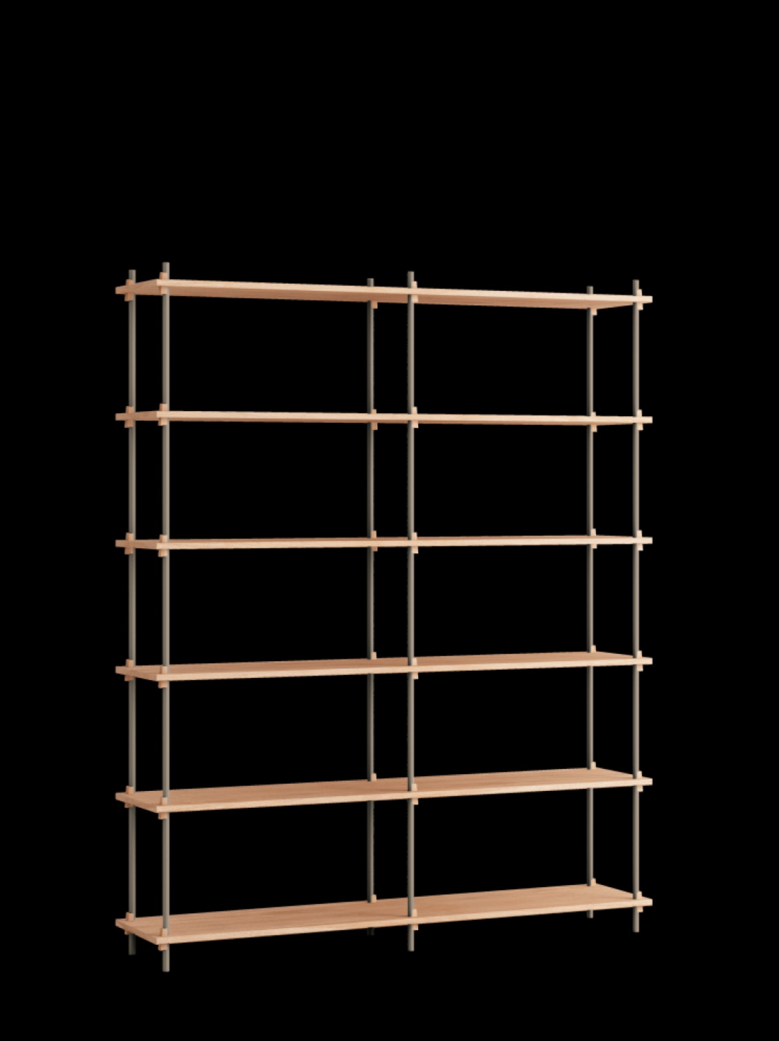 Customizable Moebe Shelving System in Oak & Warm Grey - Versatile Design