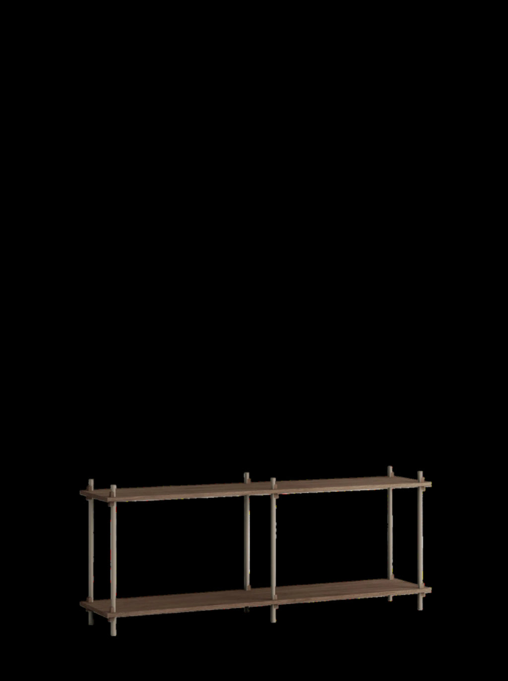 Customizable Moebe Shelving System in Smoked Oak & Warm Grey - 65cm High