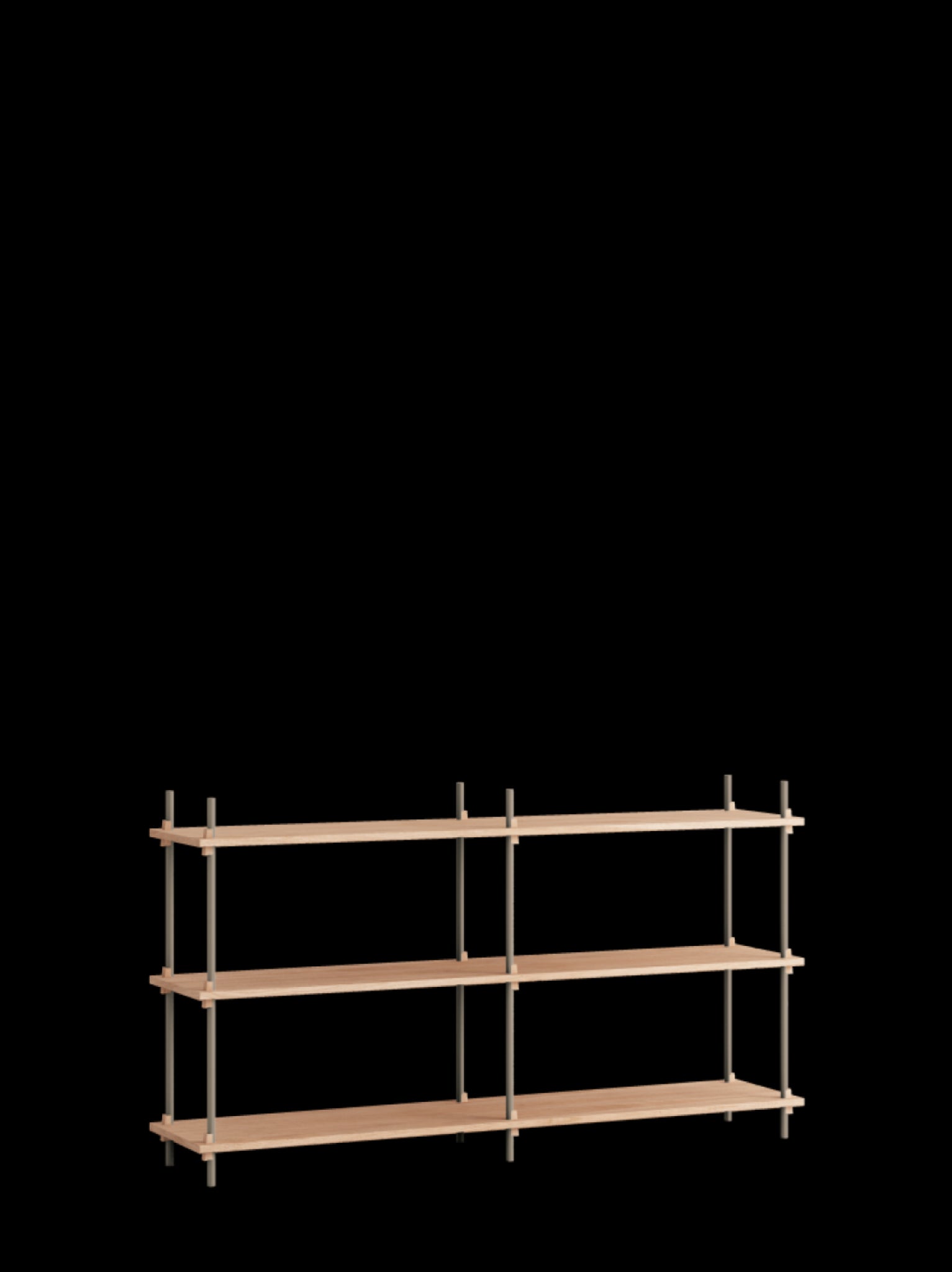 Customizable Moebe Shelving System in Oak/Warm Grey - Versatile Design