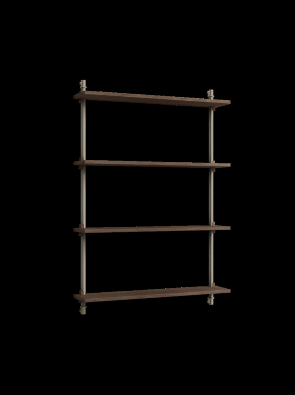 Moebe Wall Shelving WS.115.1: Smoked Oak & Warm Grey for Any Room