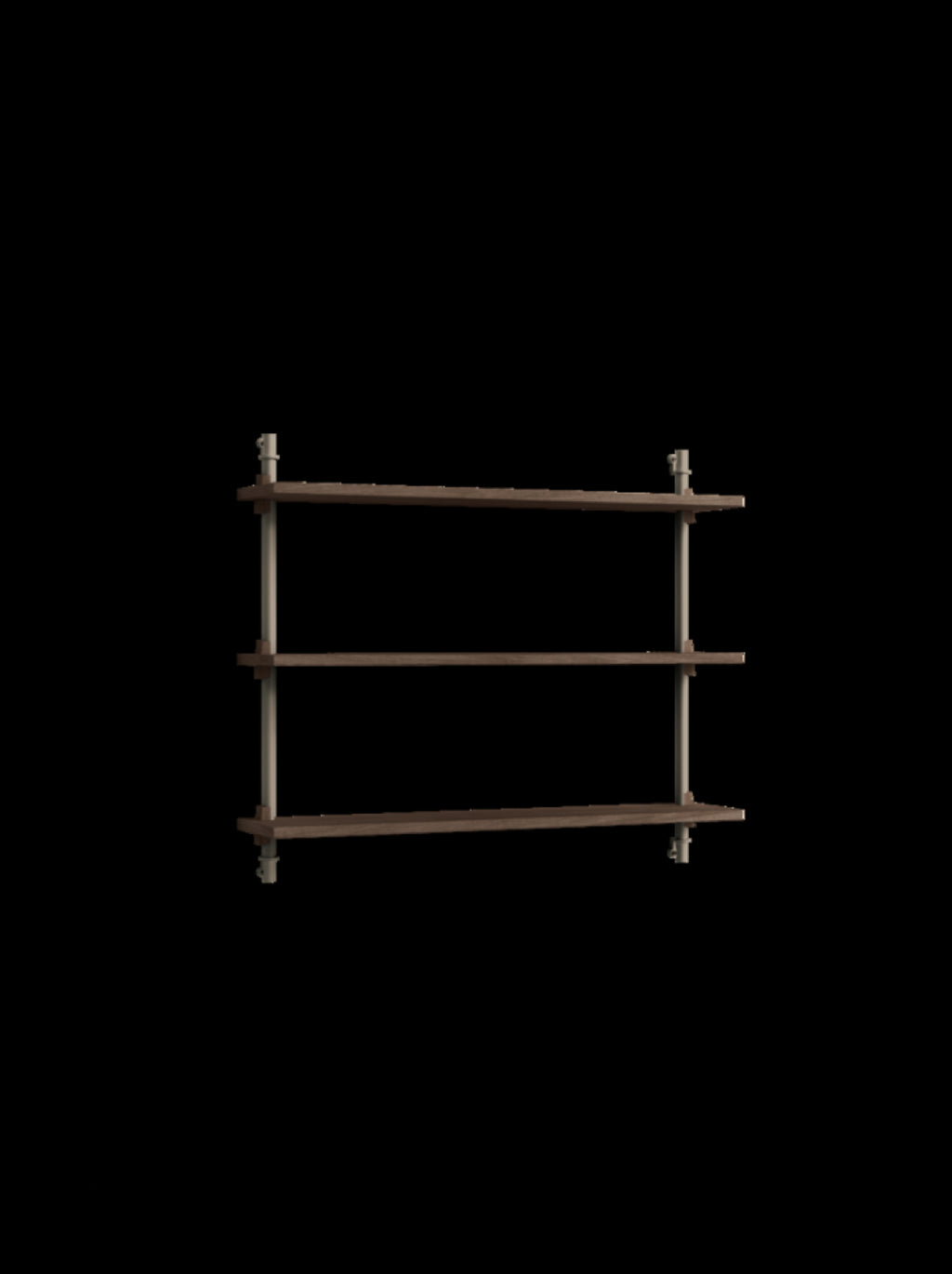 Moebe Wall Shelving WS.65.1: Smoked Oak & Warm Grey for Any Room