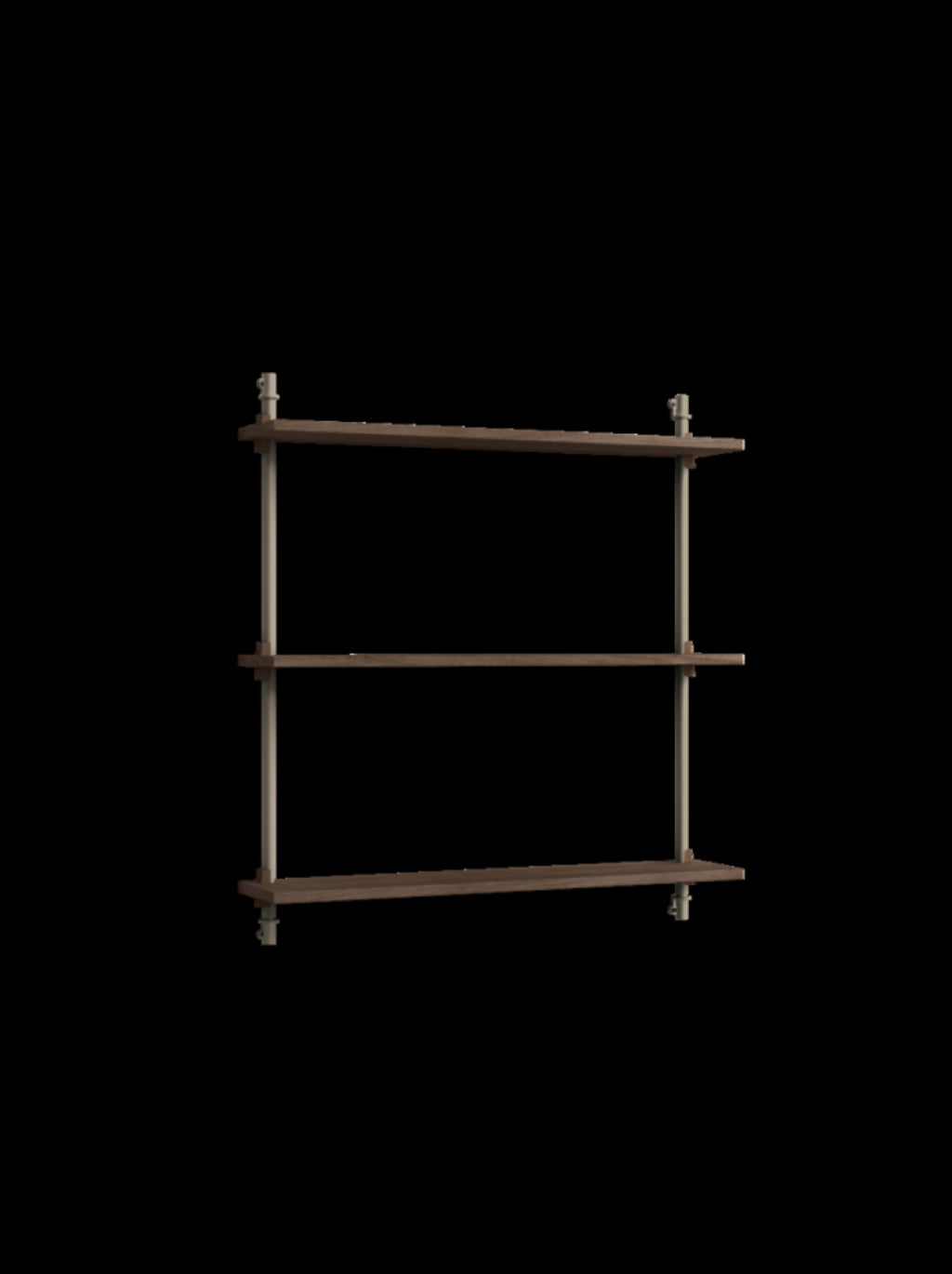Moebe Wall Shelving WS.85.1: Smoked Oak & Warm Grey for Any Room