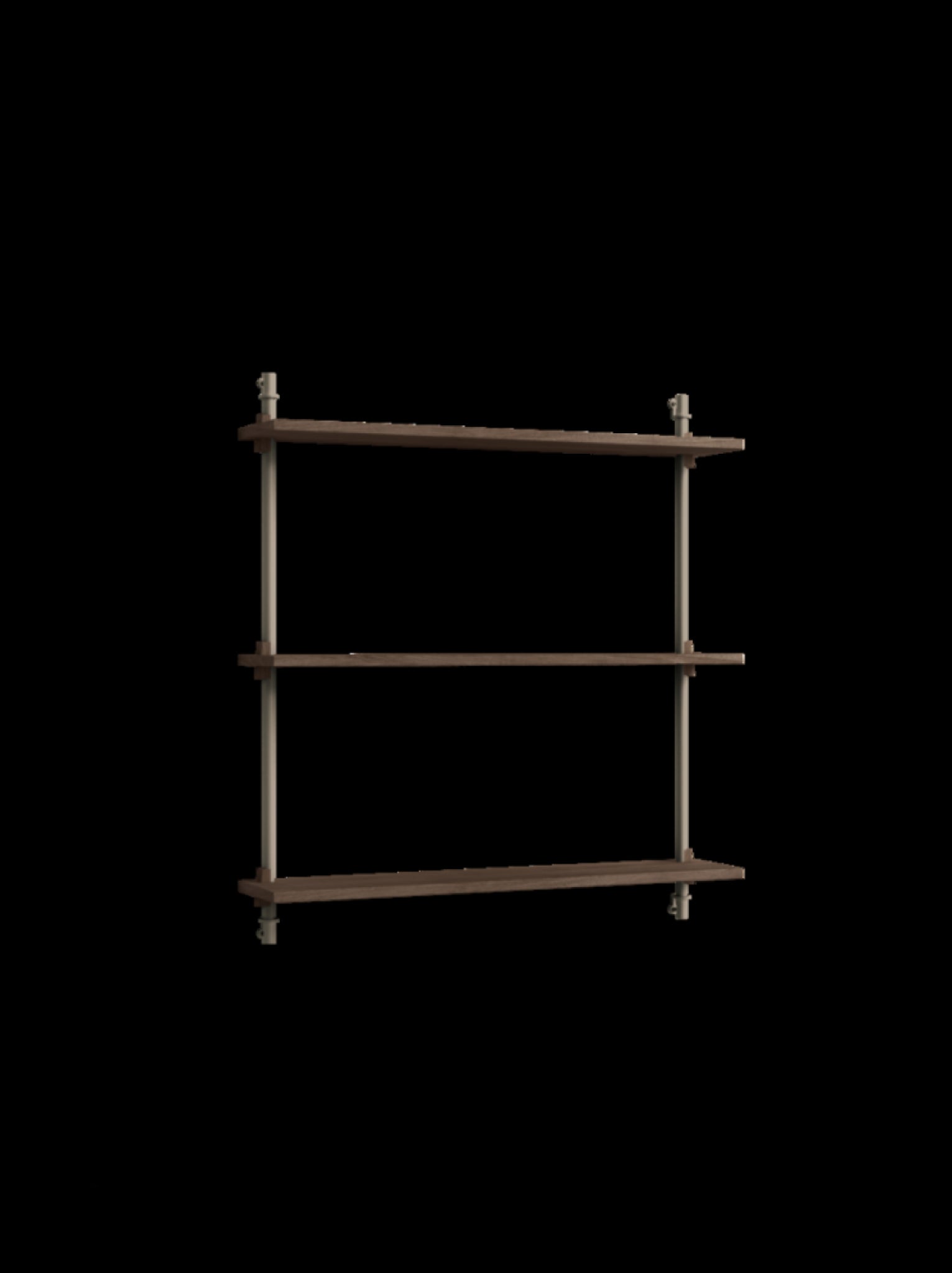 Moebe Wall Shelving WS.85.1: Smoked Oak & Warm Grey for Any Room