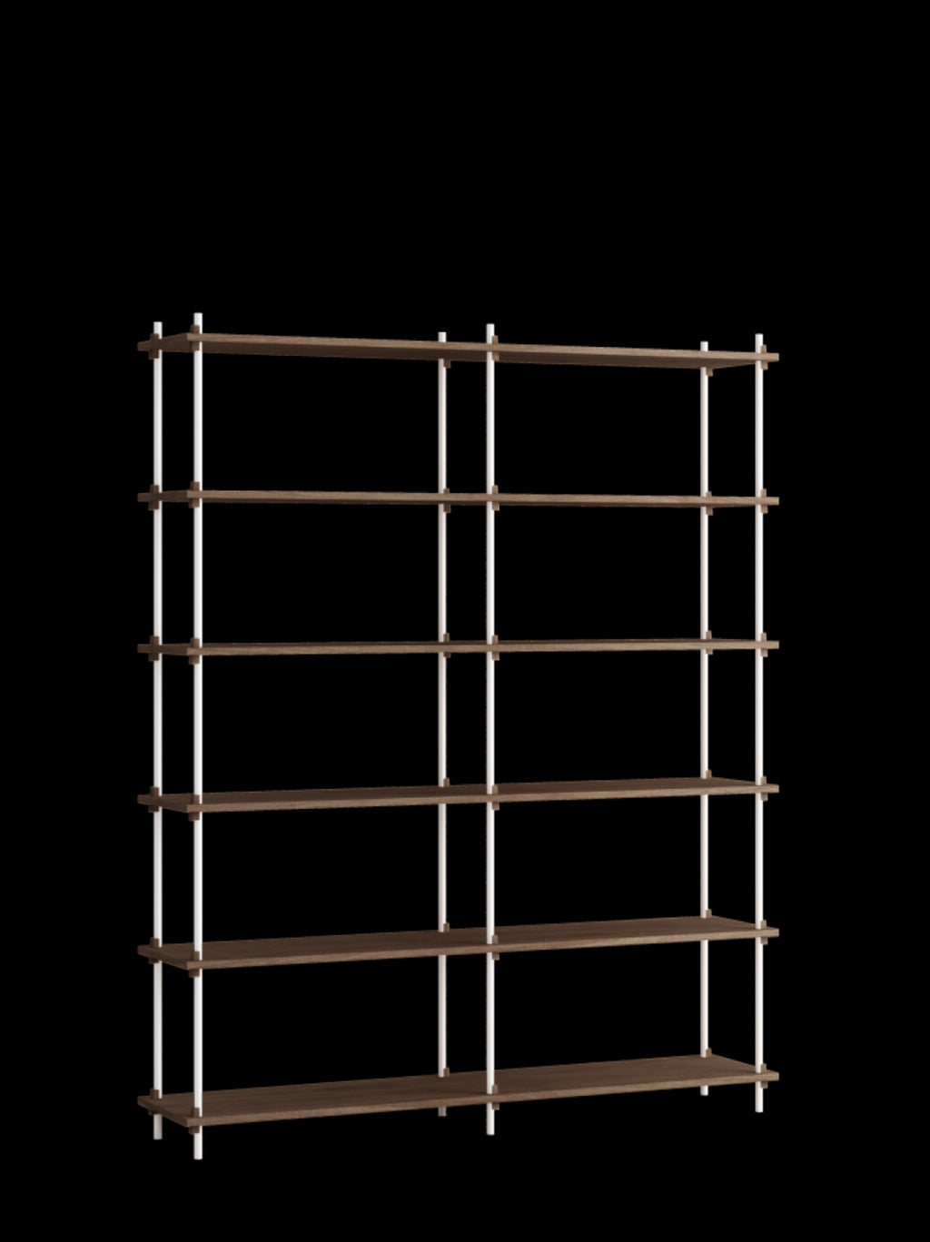 Customizable Moebe Shelving System in Smoked Oak & Warm Grey - 200cm High