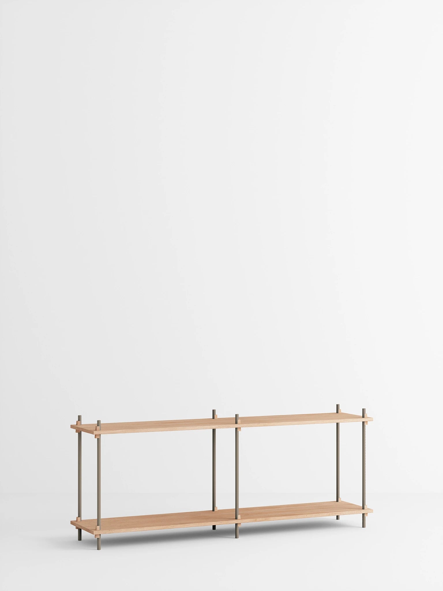 Customizable Moebe Shelving System S.65.2.B in Oak & Warm Grey