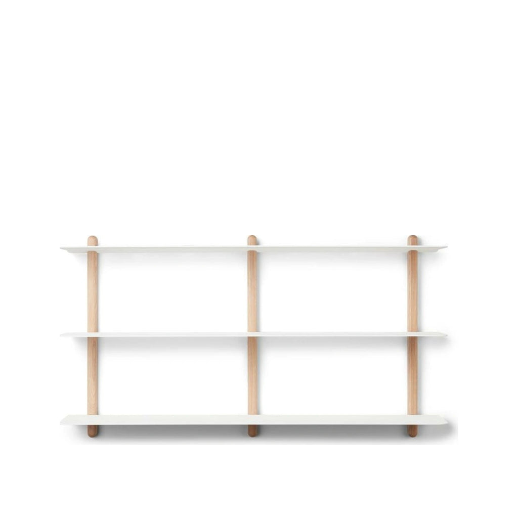 Gejst Nivo Shelf D - Light Oak/white Minimalist Wall Shelf 118×65 Cm