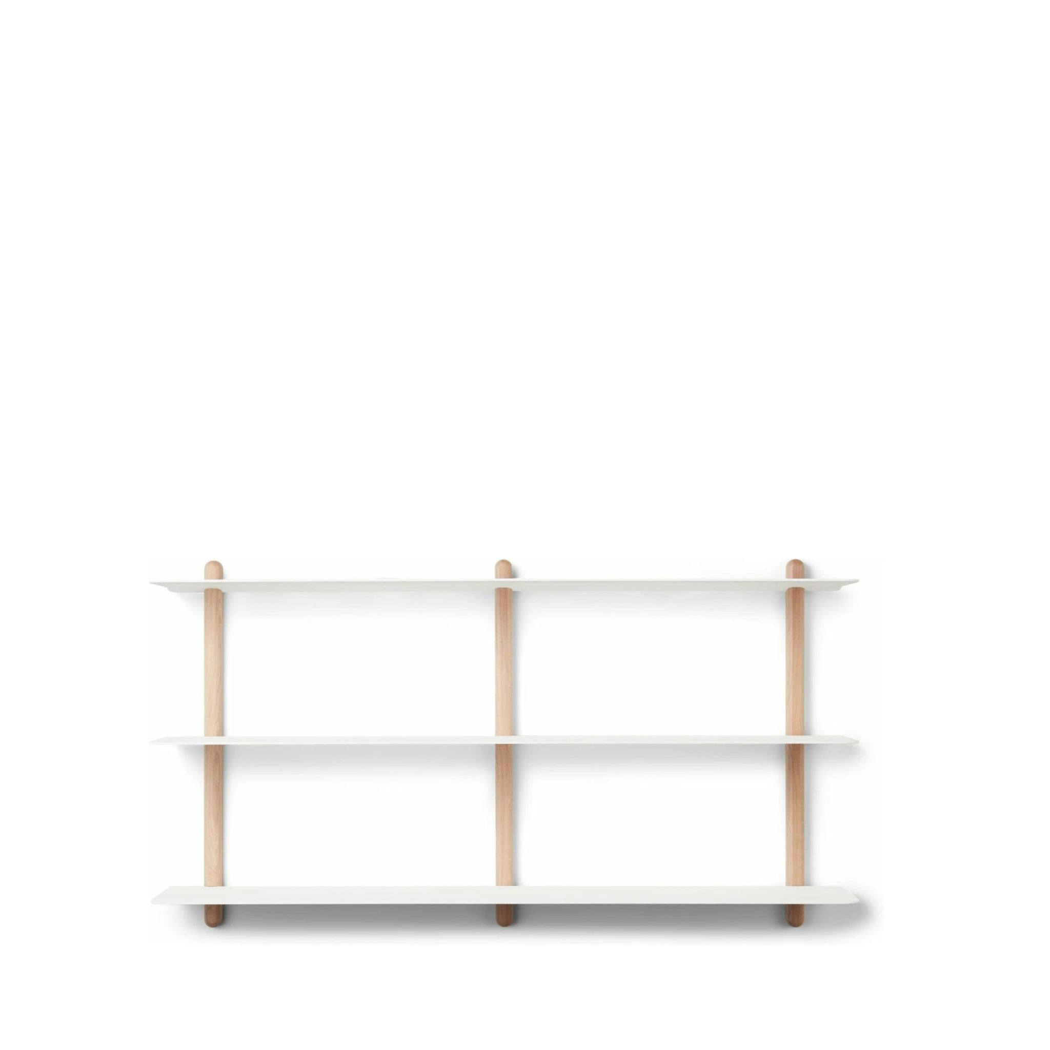 Gejst NIVO Large Wall Shelf 118cm – Light Oak & White Minimalist