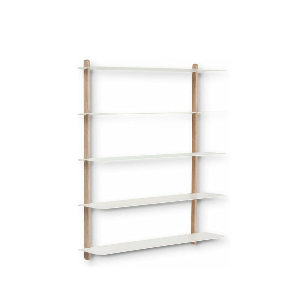 Gejst Nivo Shelf E - Light Oak/white Minimalist Wall Shelf 76x64x16 Cm