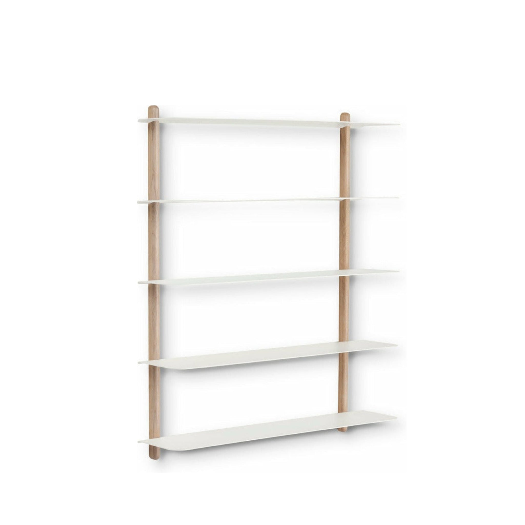 Gejst Nivo Shelf E - Light Oak/white Minimalist Wall Shelf 76x64x16 Cm