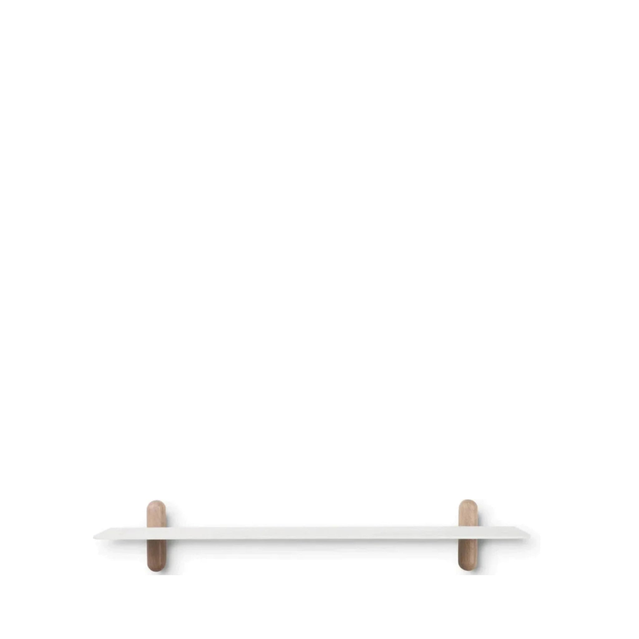 Gejst Nivo G Large Floating Wall Shelf – Light Oak & White, Minimalist
