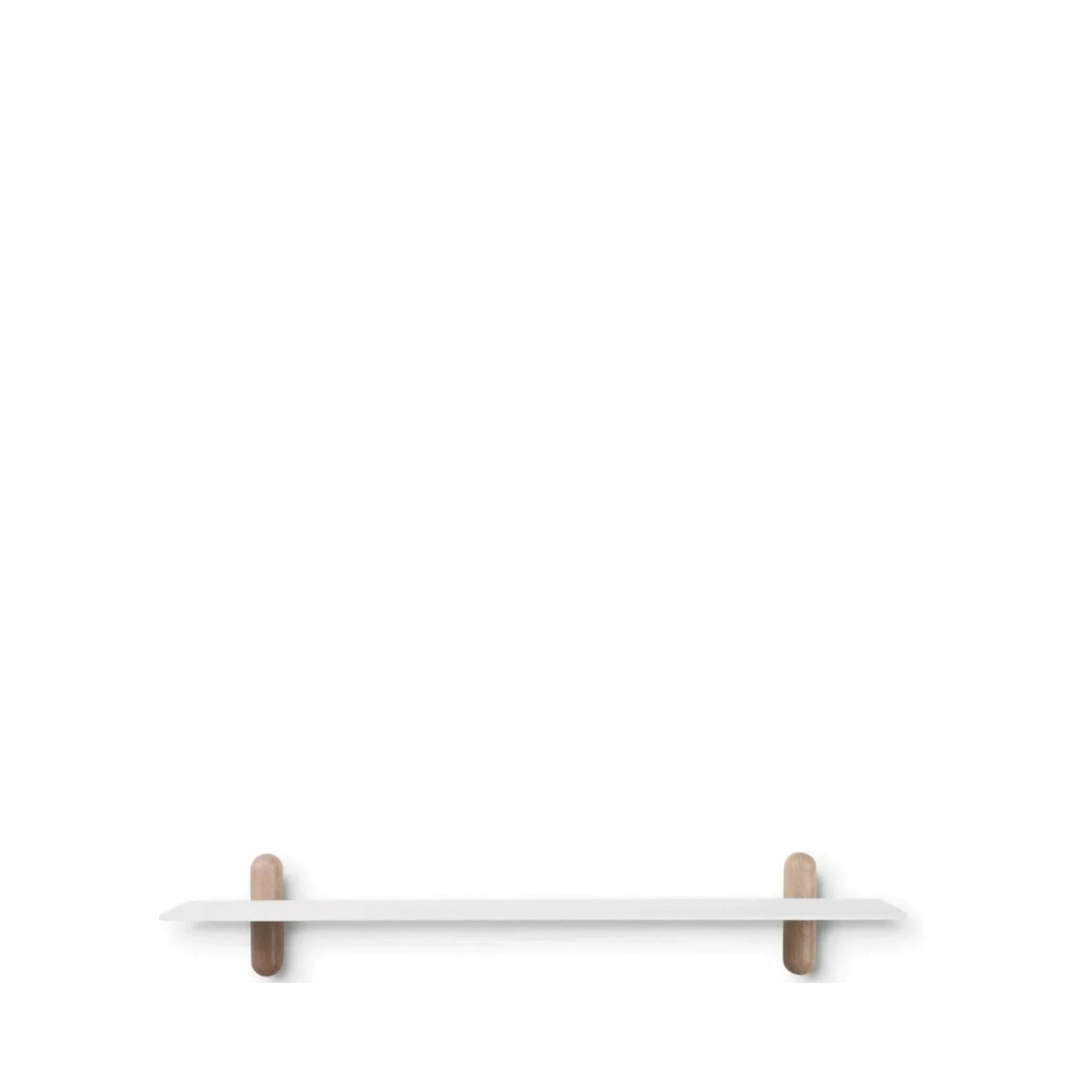 Gejst Nivo G Large Floating Wall Shelf – Light Oak & White, Minimalist