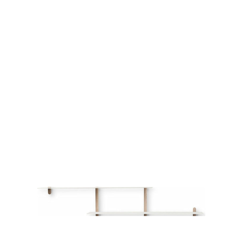 Gejst NIVO Wall Shelf H - Light Oak & White 172 cm Minimalist Design