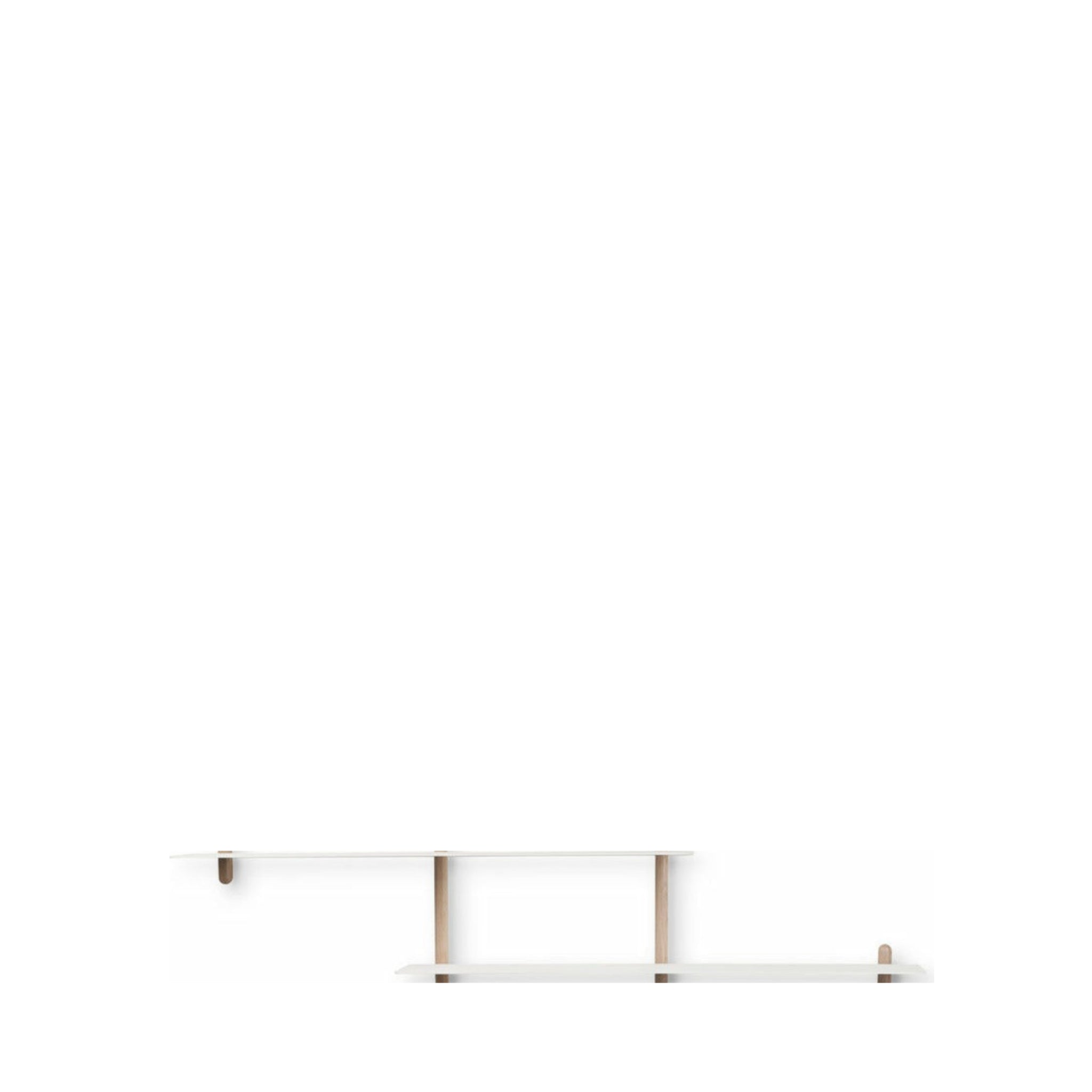 Gejst NIVO Wall Shelf H - Light Oak & White 172 cm Minimalist Design